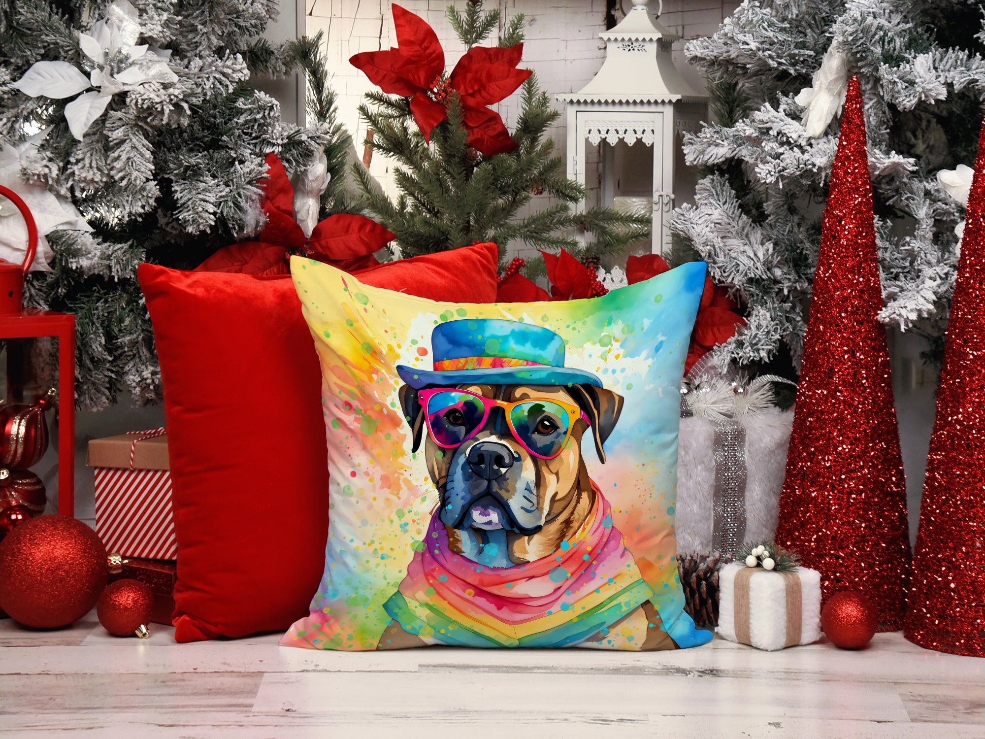 Buy this Cane Corso Hippie Dawg Fabric Decorative Pillow