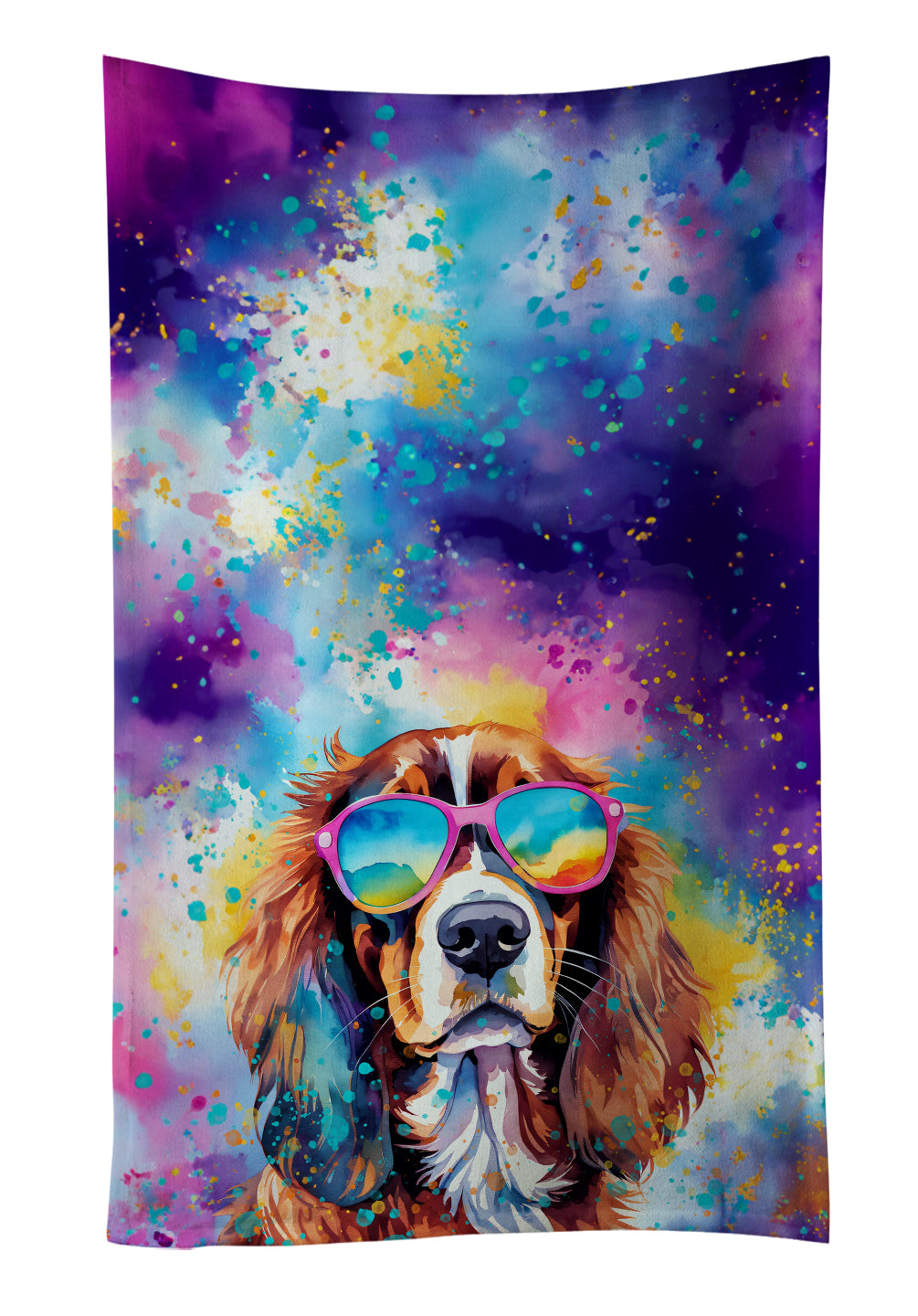 Buy this Cavalier Spaniel Hippie Dawg Kitchen Towel