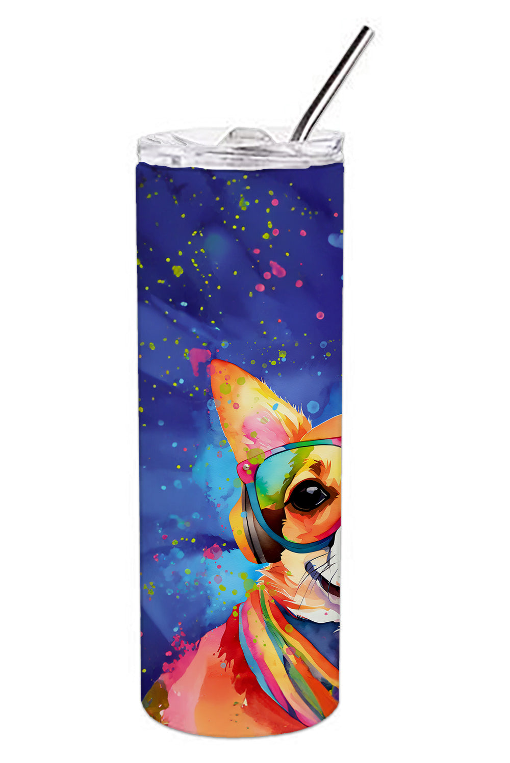Buy this Chihuahua Hippie Dawg Stainless Steel Skinny Tumbler