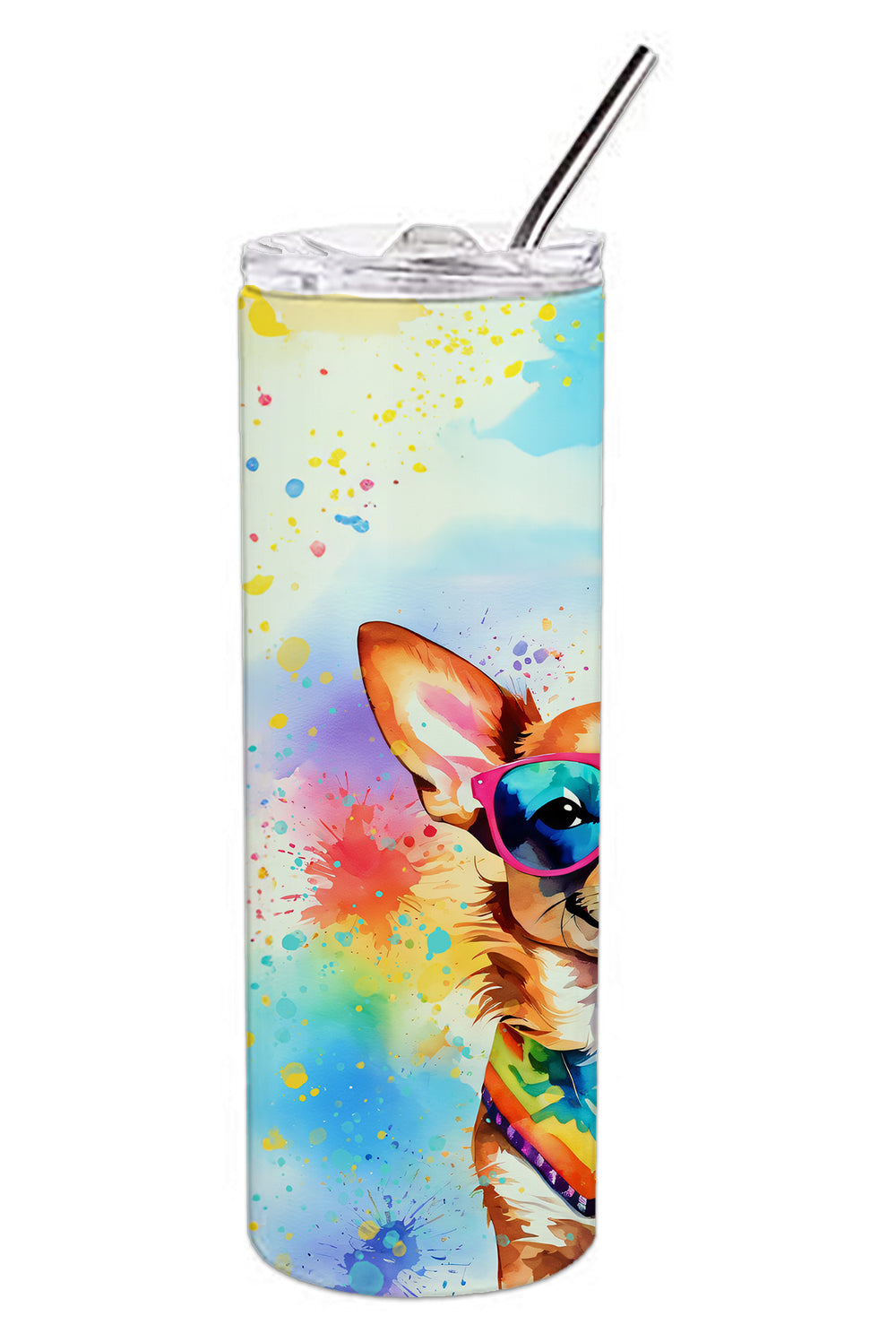 Buy this Chihuahua Hippie Dawg Stainless Steel Skinny Tumbler