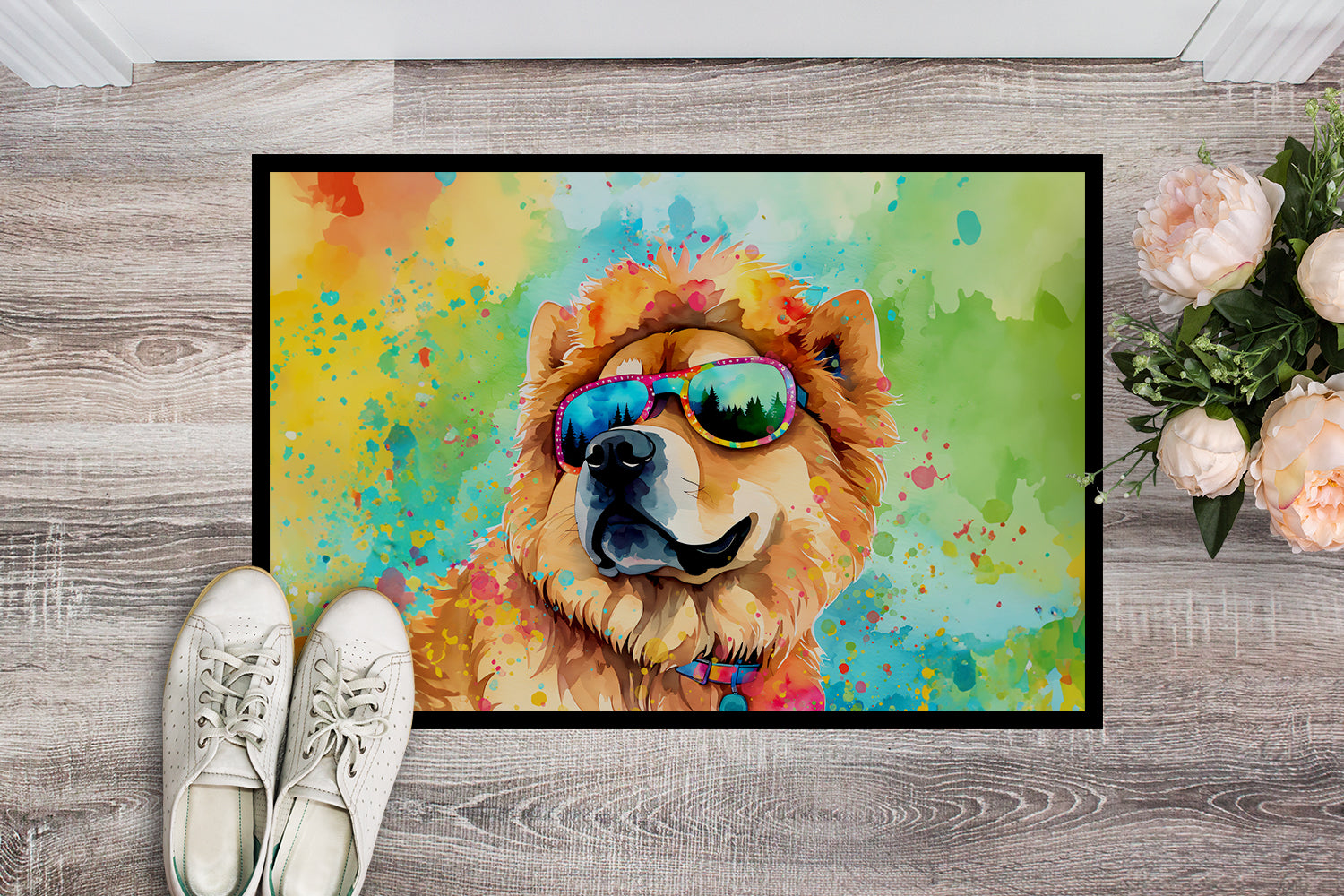 Buy this Chow Chow Hippie Dawg Indoor or Outdoor Mat 24x36