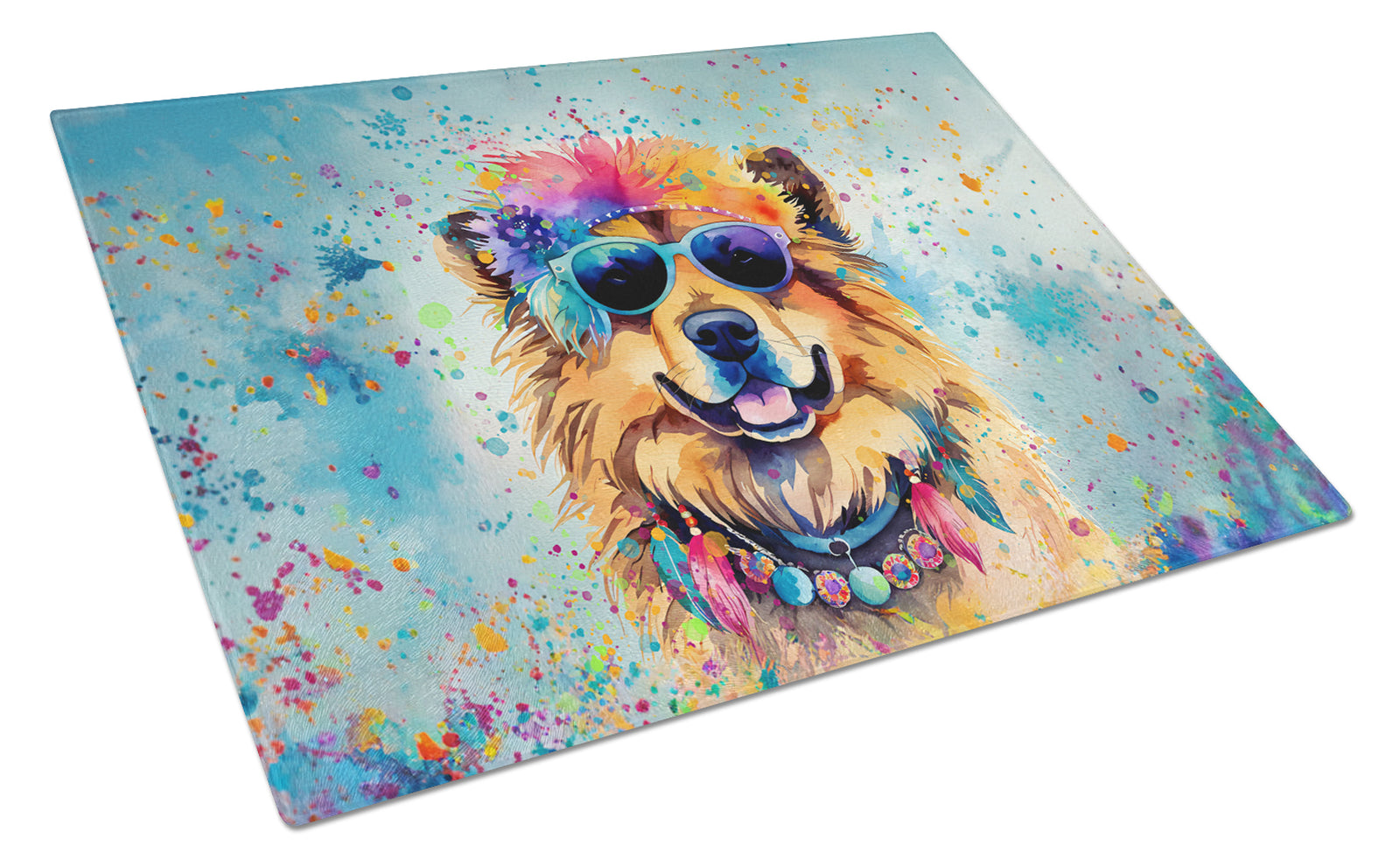 Buy this Chow Chow Hippie Dawg Glass Cutting Board Large