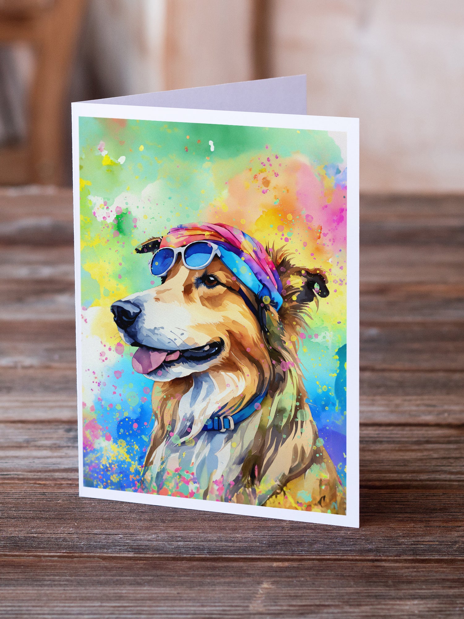 Buy this Collie Hippie Dawg Greeting Cards Pack of 8