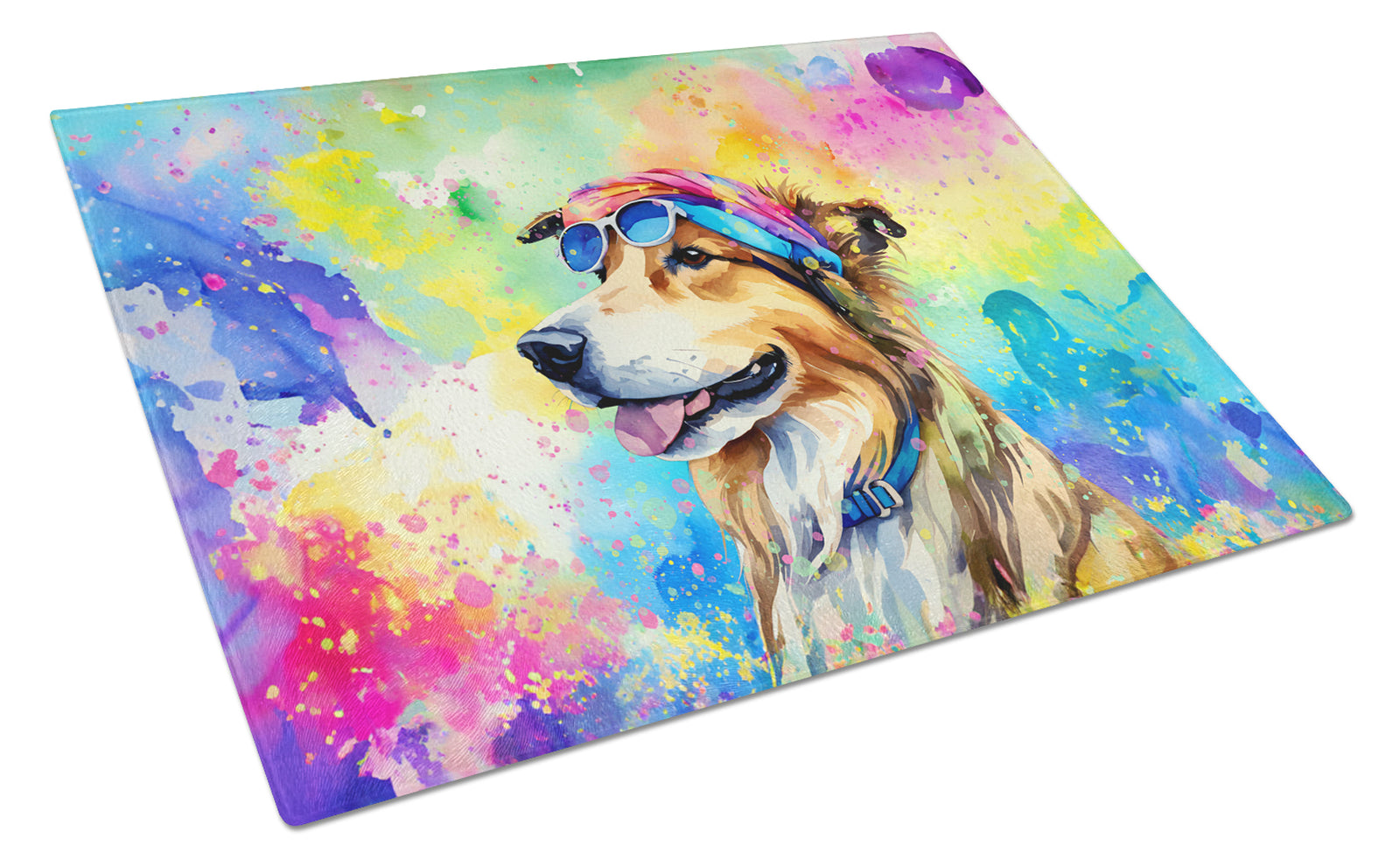 Buy this Collie Hippie Dawg Glass Cutting Board Large