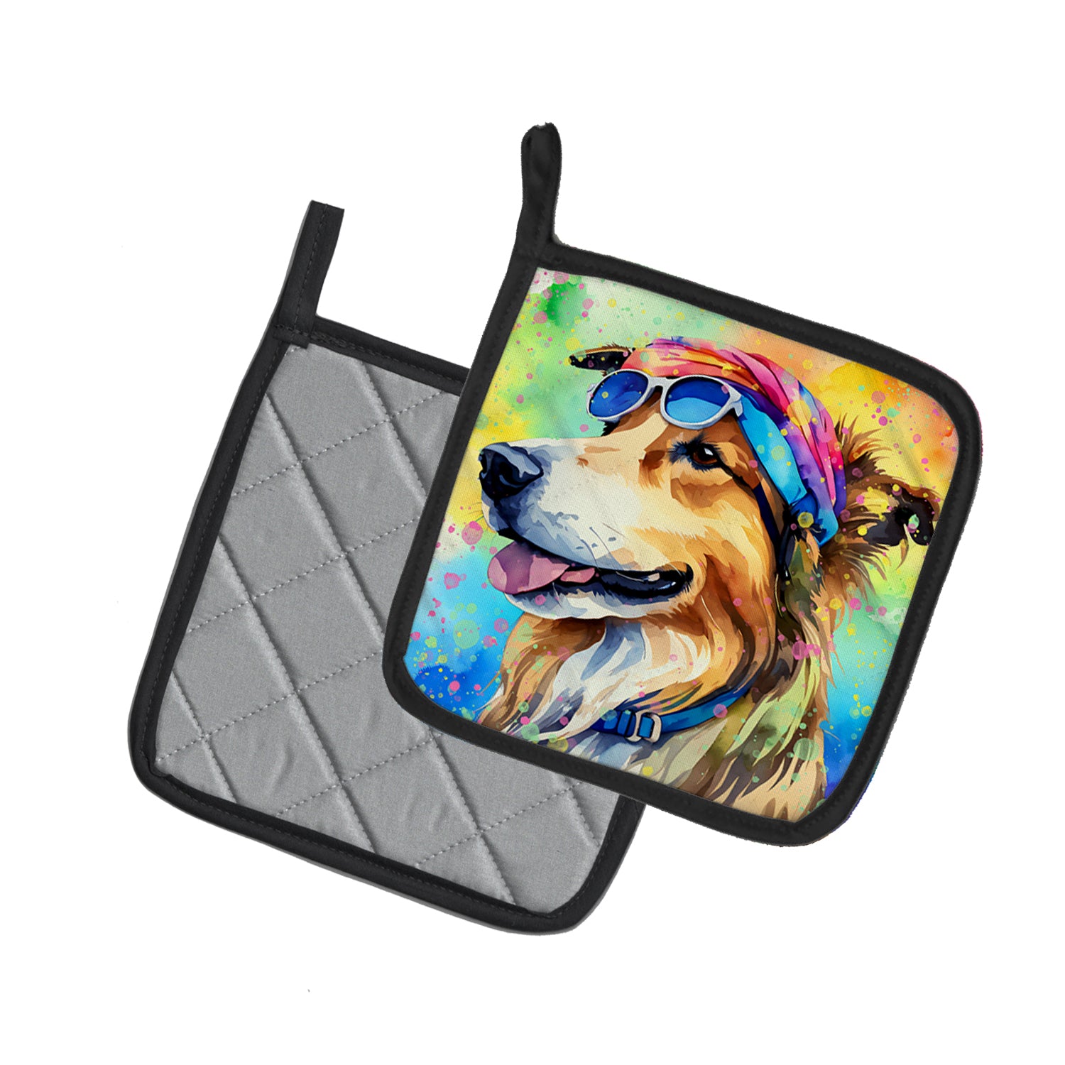 Buy this Collie Hippie Dawg Pair of Pot Holders