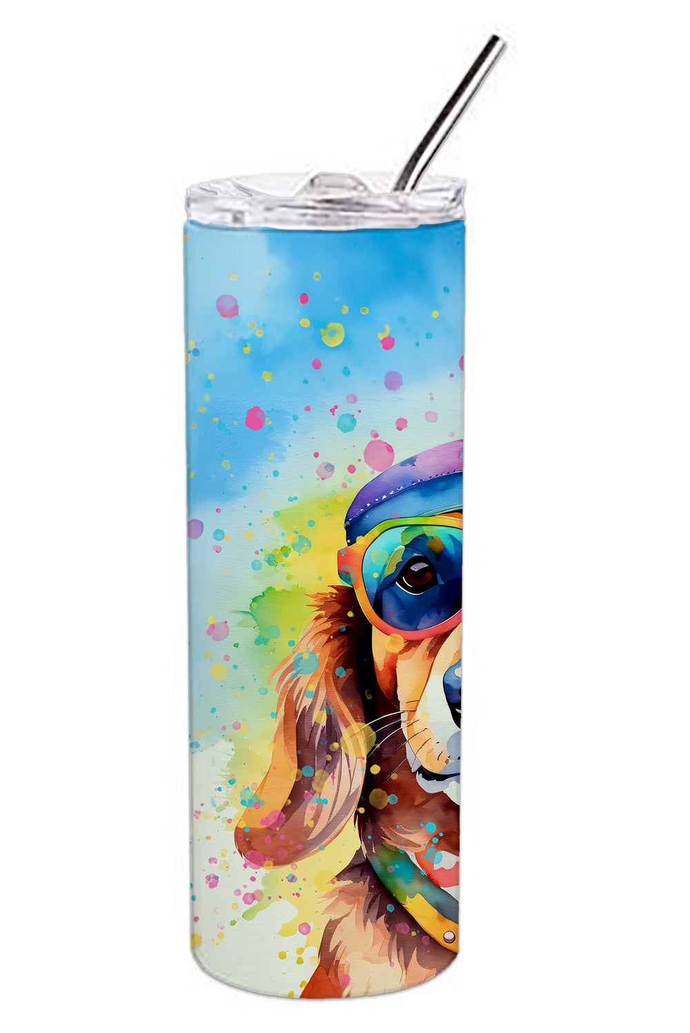 Buy this Dachshund Hippie Dawg Stainless Steel Skinny Tumbler