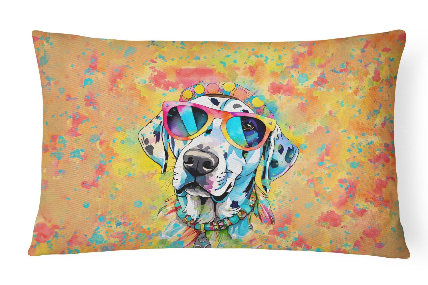 Buy this Dalmatian Hippie Dawg Fabric Decorative Pillow