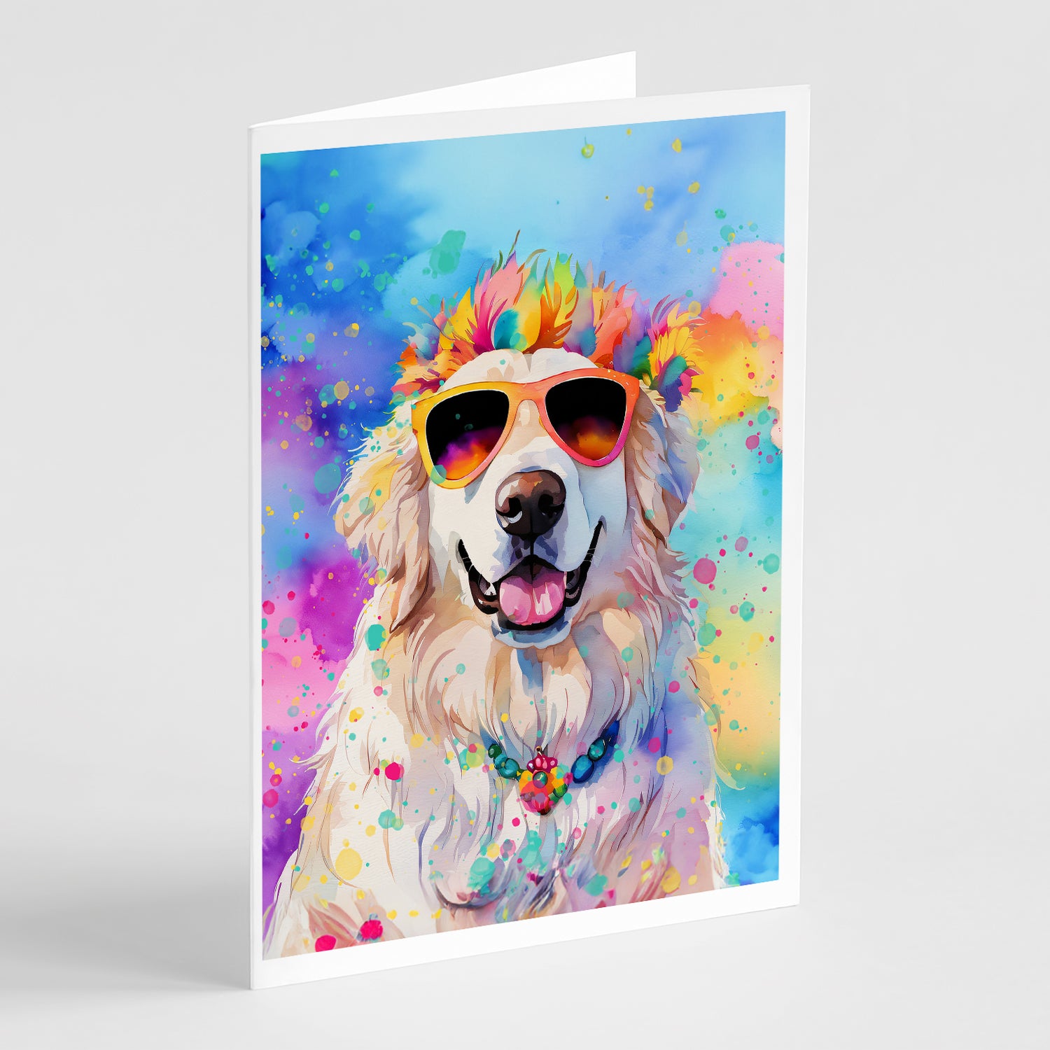 Buy this Great Pyrenees Hippie Dawg Greeting Cards Pack of 8
