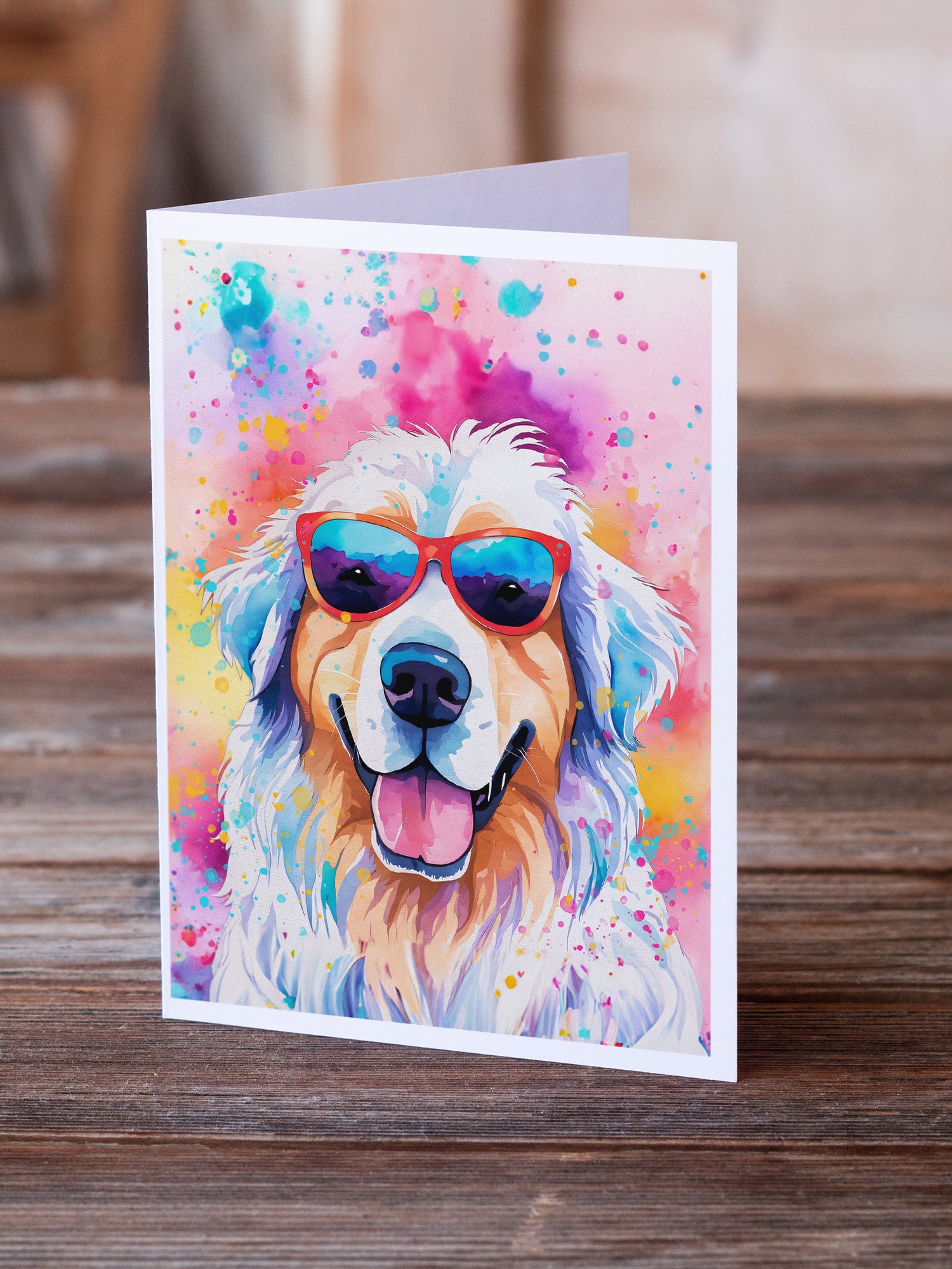 Buy this Great Pyrenees Hippie Dawg Greeting Cards Pack of 8