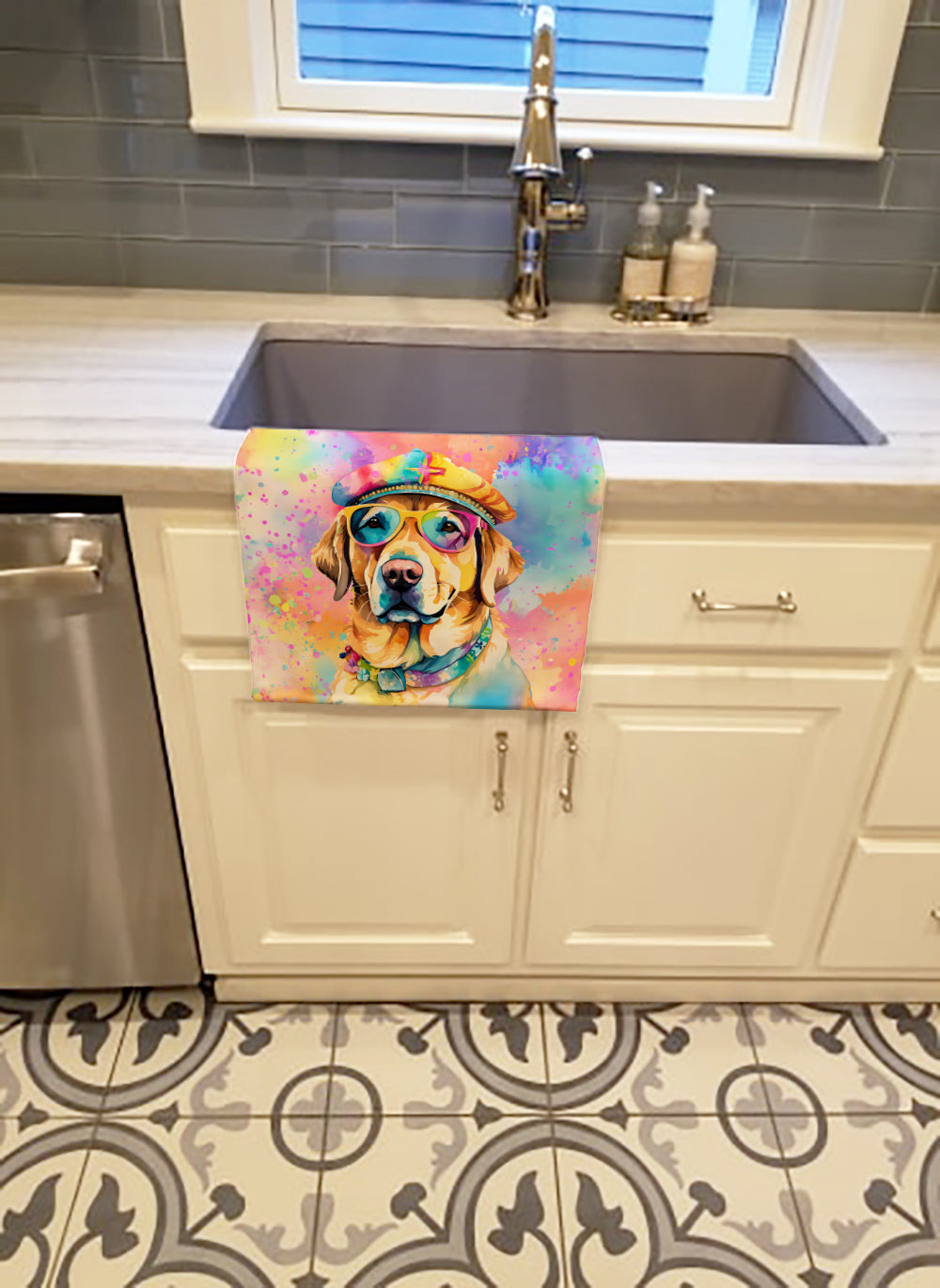 Buy this Yellow Labrador Hippie Dawg Kitchen Towel