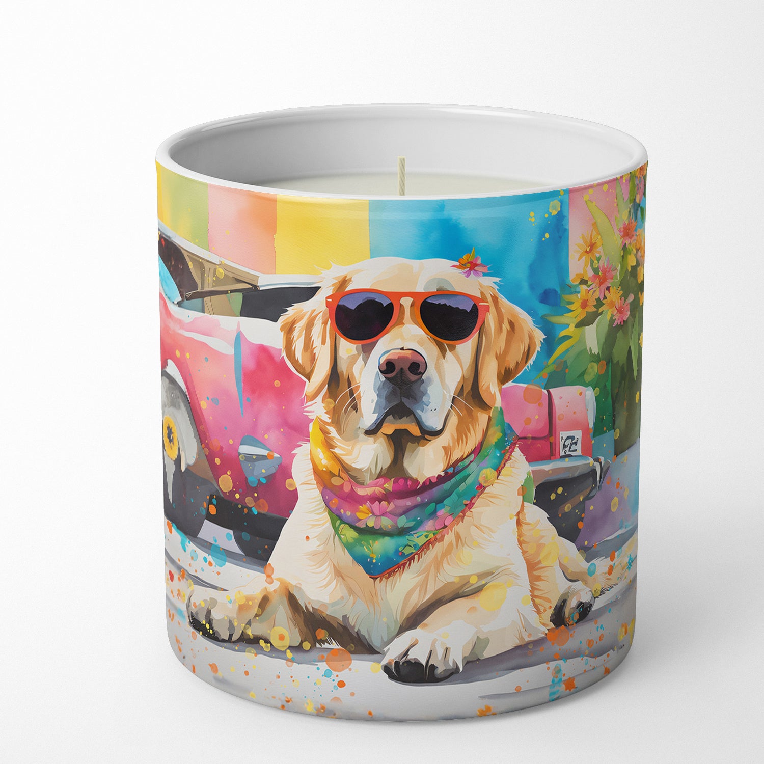 Buy this Yellow Labrador Hippie Dawg Decorative Soy Candle