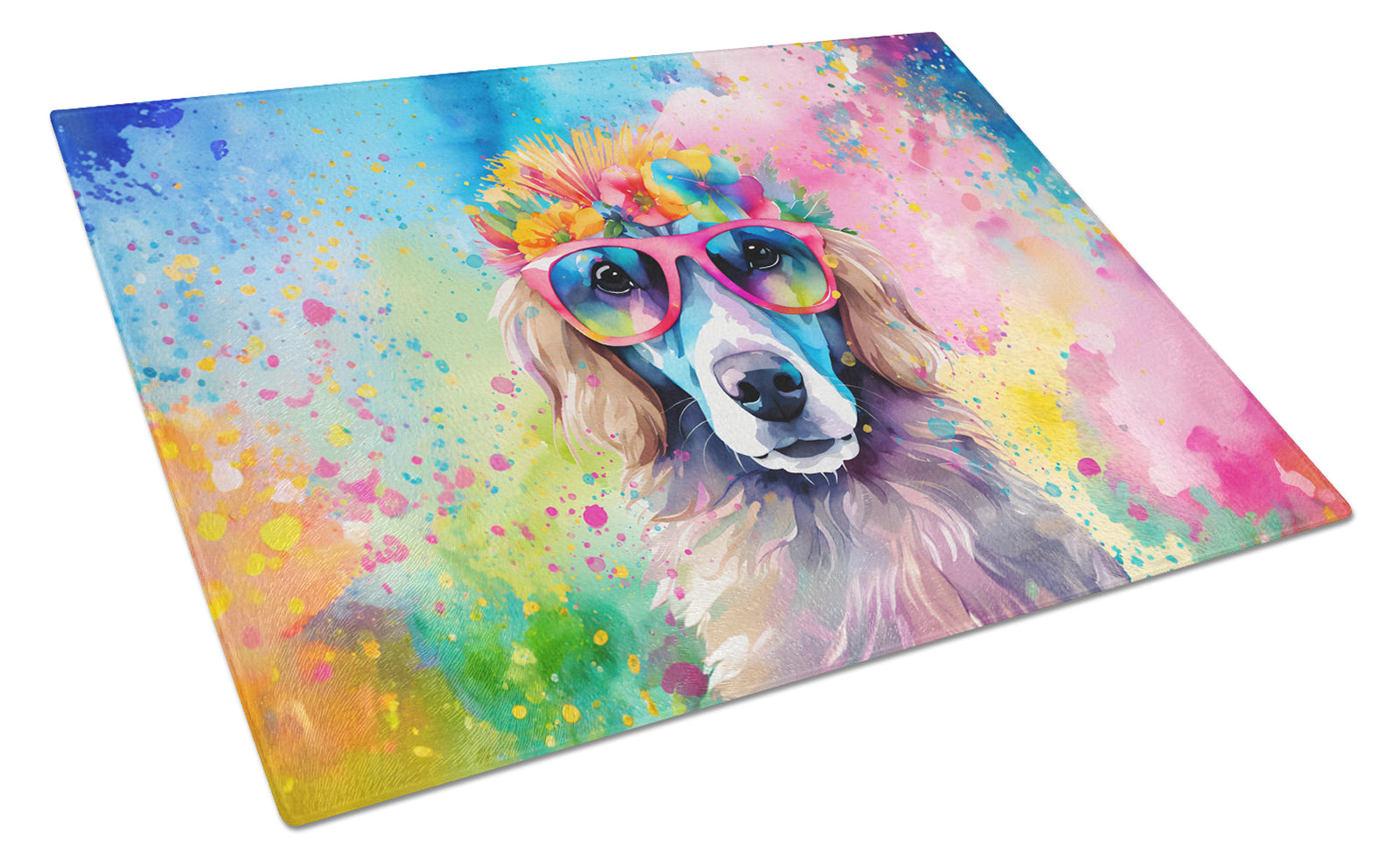 Buy this Poodle Hippie Dawg Glass Cutting Board Large
