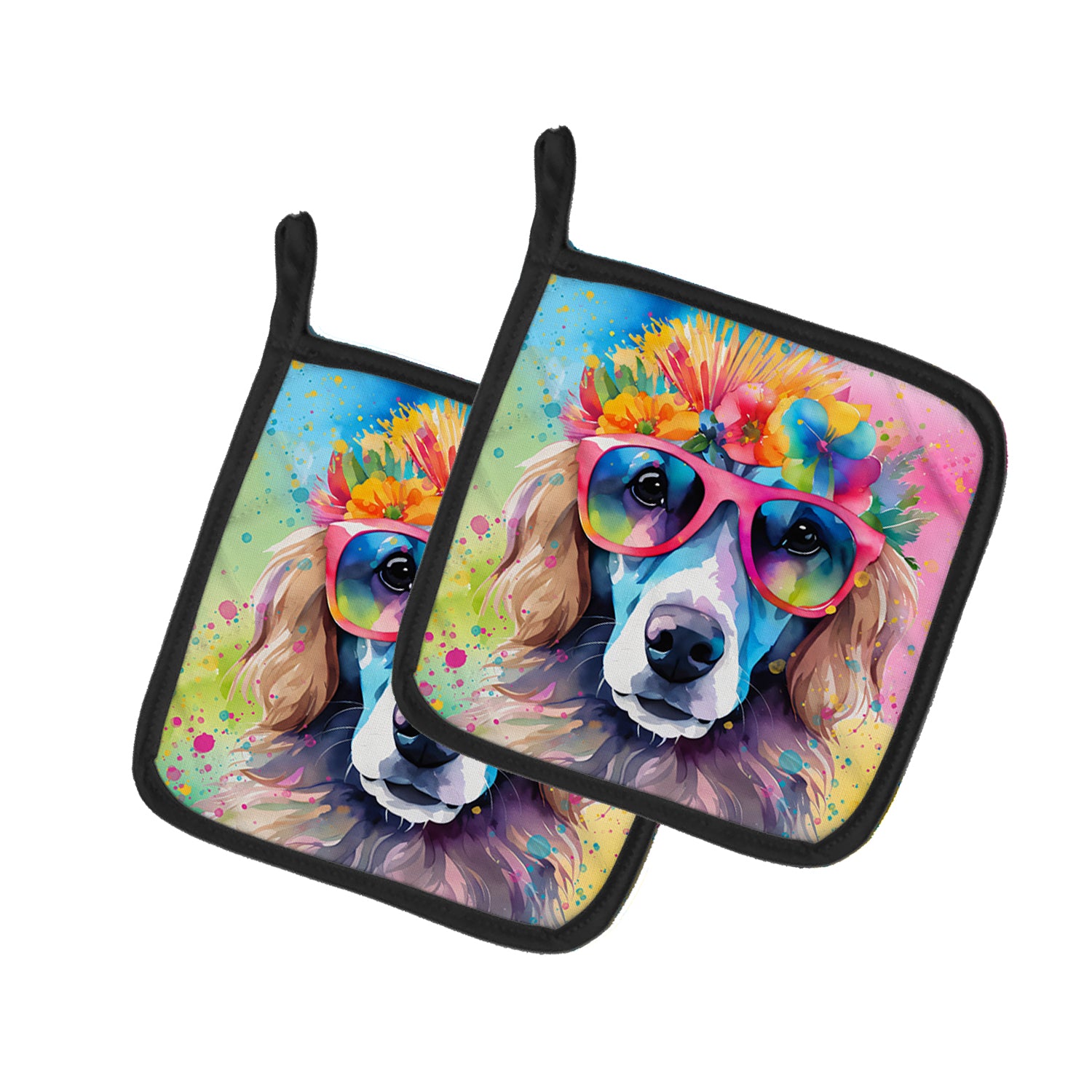 Buy this Poodle Hippie Dawg Pair of Pot Holders