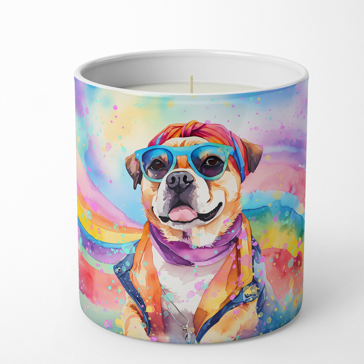 Buy this Pug Hippie Dawg Decorative Soy Candle