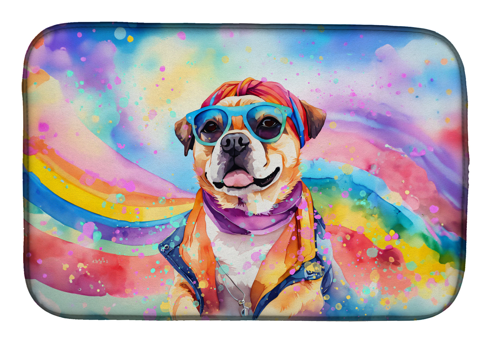 Buy this Pug Hippie Dawg Dish Drying Mat