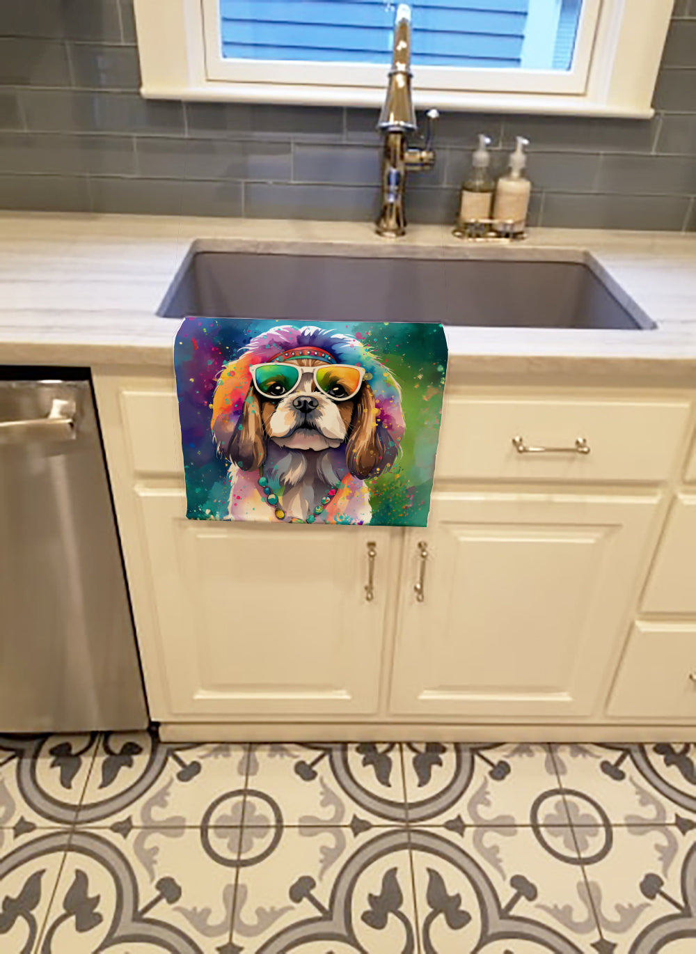 Buy this Shih Tzu Hippie Dawg Kitchen Towel