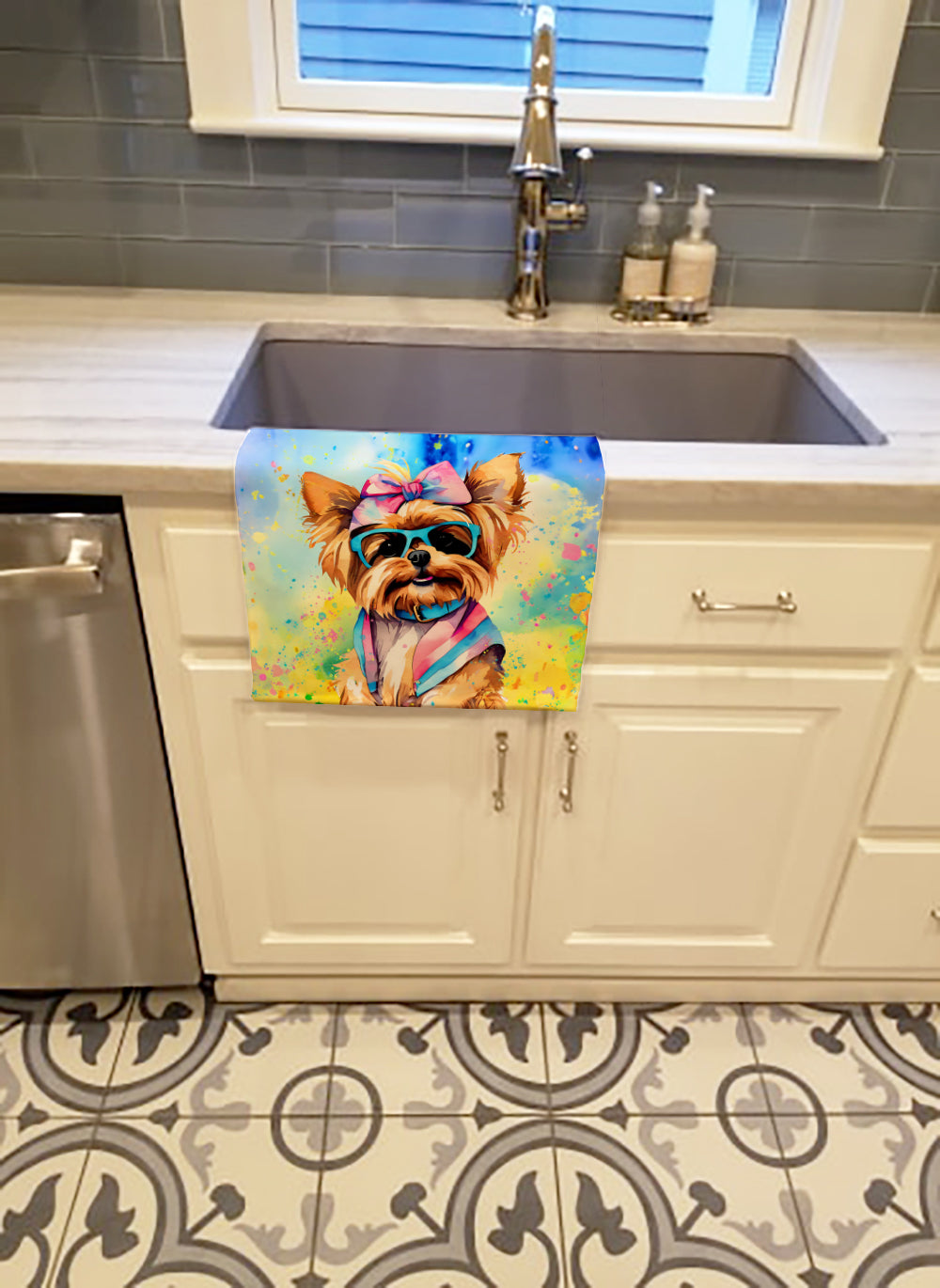 Buy this Yorkshire Terrier Hippie Dawg Kitchen Towel