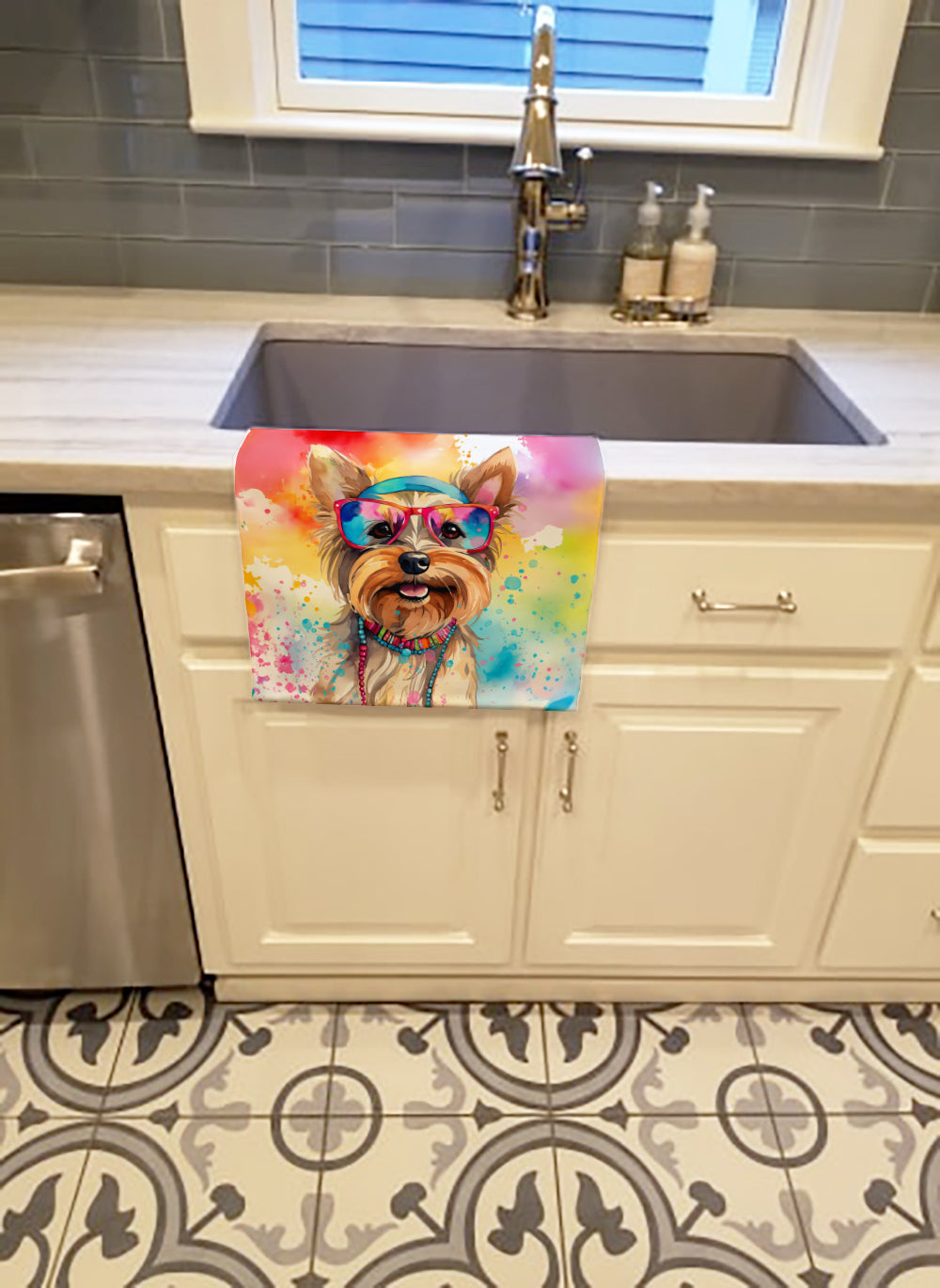 Buy this Yorkshire Terrier Hippie Dawg Kitchen Towel