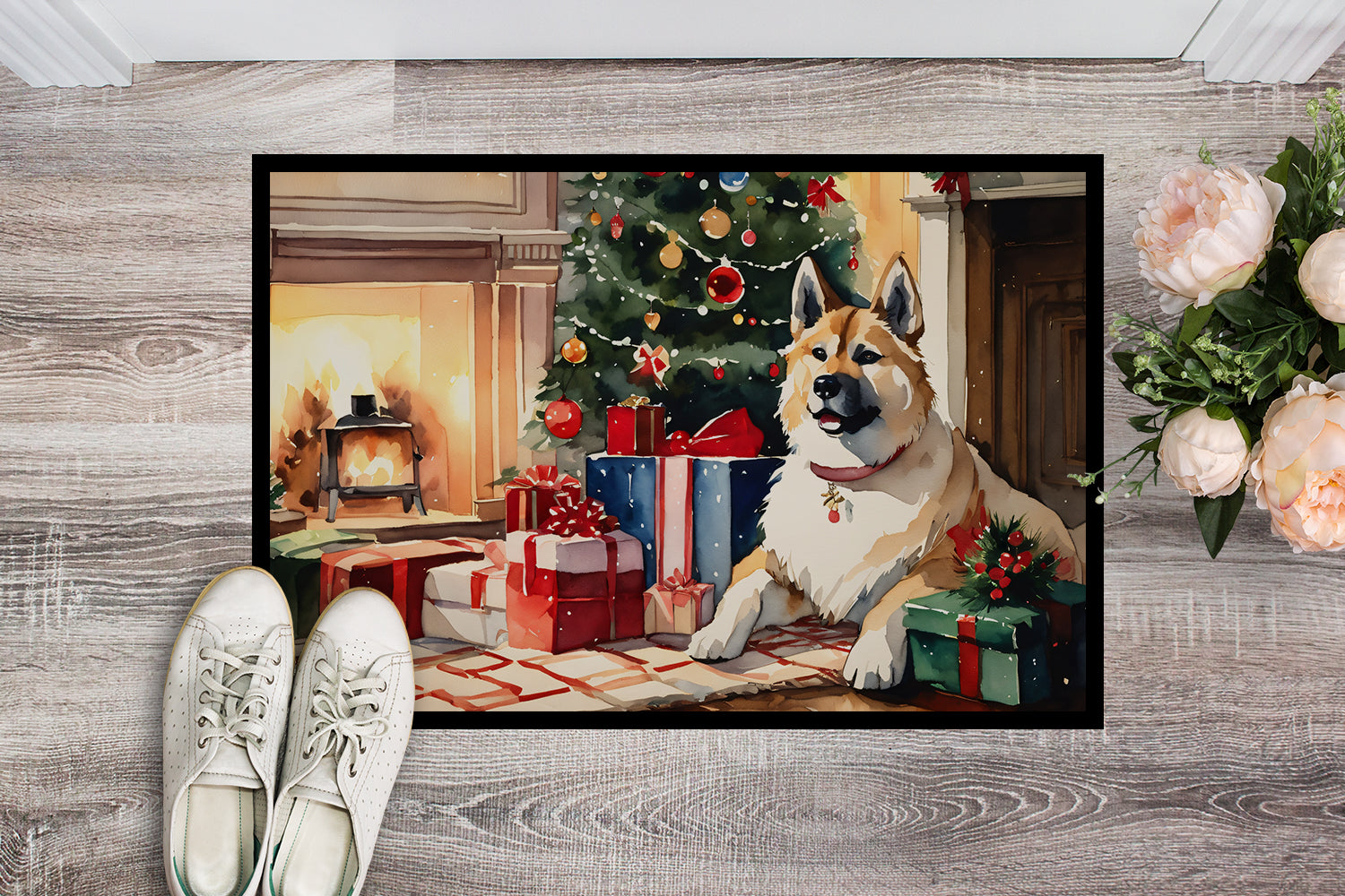 Buy this Akita Cozy Christmas Doormat