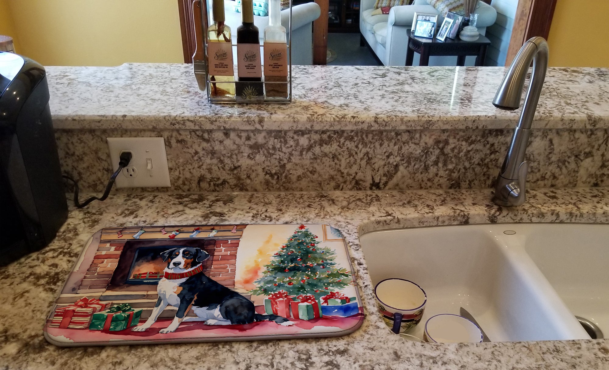 Buy this Appenzeller Sennenhund Cozy Christmas Dish Drying Mat