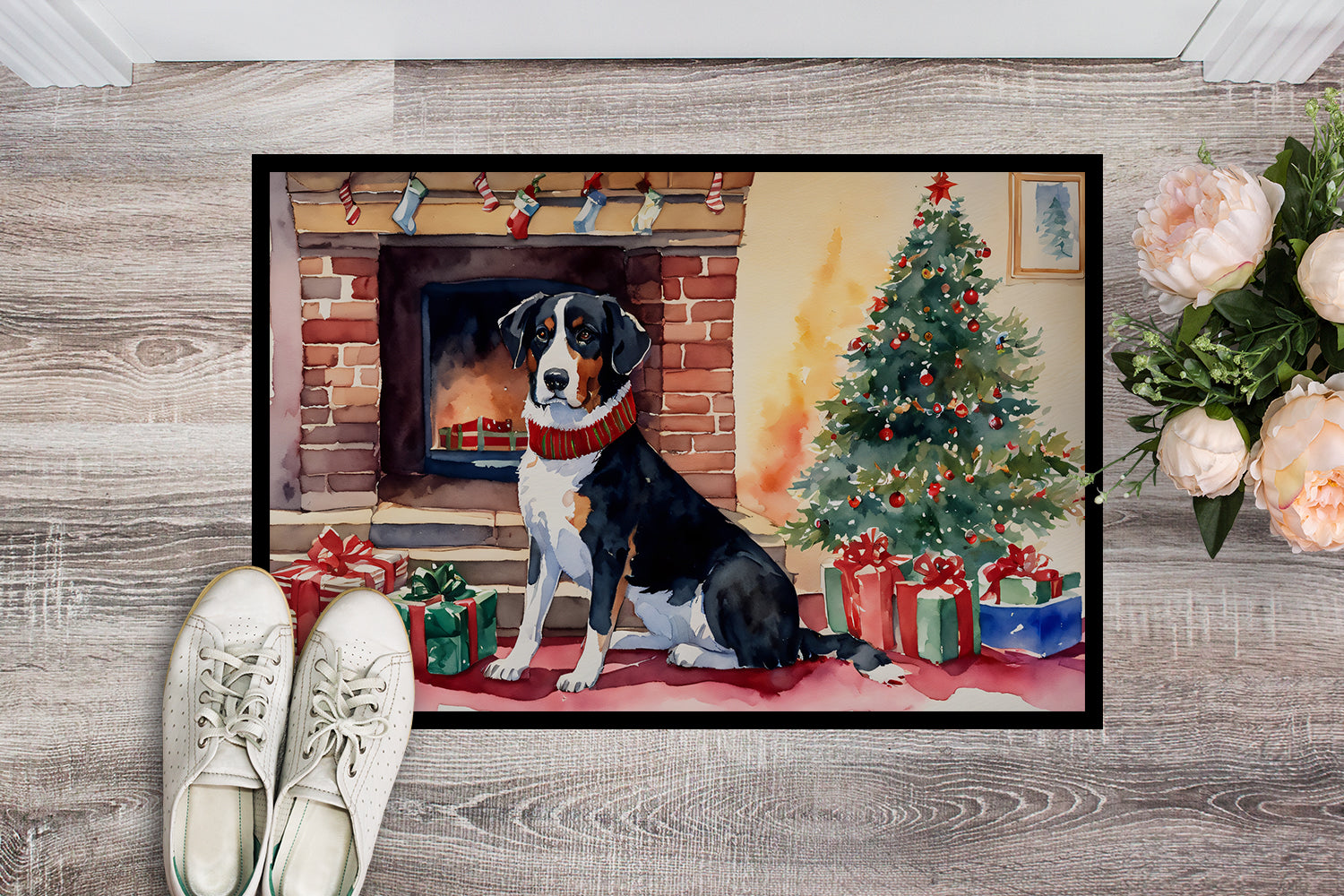 Appenzeller Sennenhund Cozy Christmas Doormat