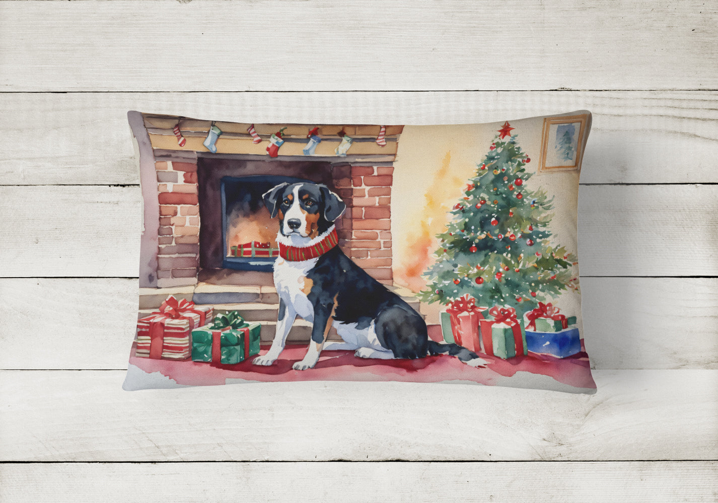 Appenzeller Sennenhund Cozy Christmas Throw Pillow