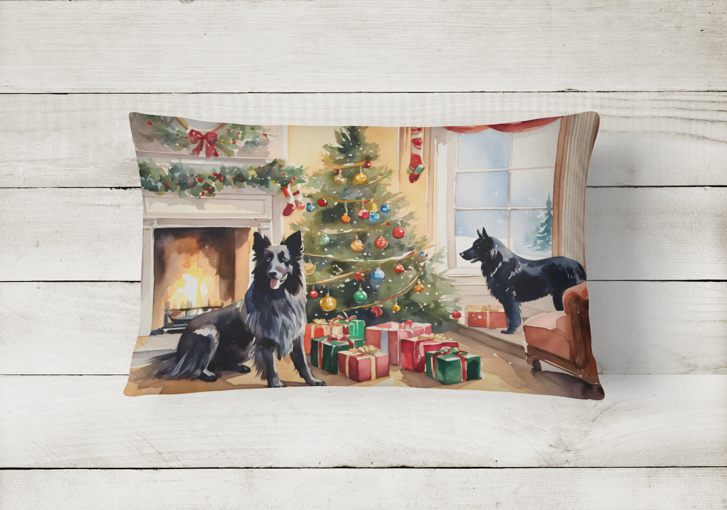 Buy this Belgian Sheepdog Cozy Christmas Throw Pillow