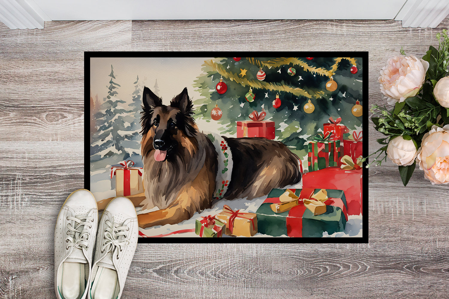 Buy this Belgian Tervuren Cozy Christmas Doormat