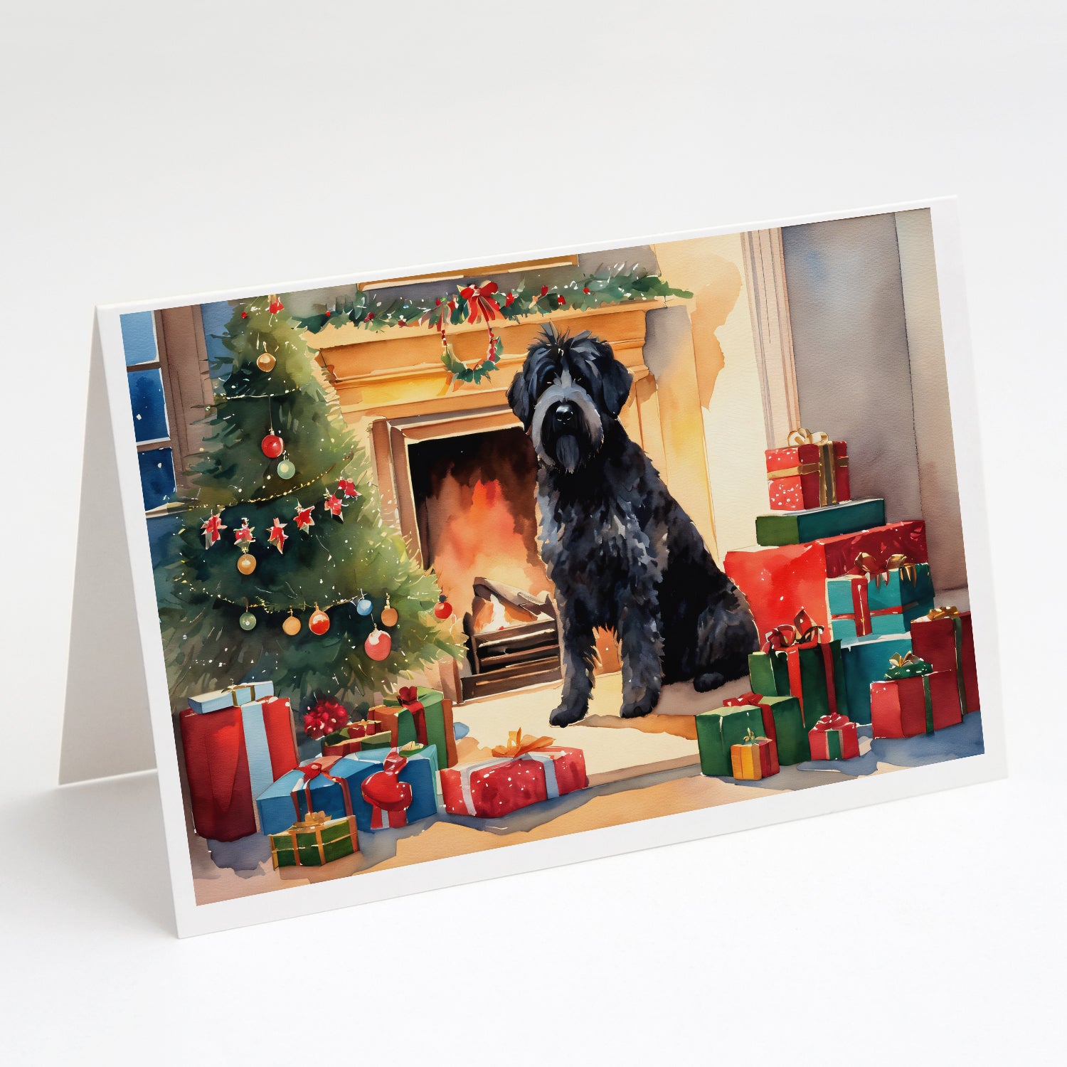 Buy this Bouvier des Flandres Cozy Christmas Greeting Cards Pack of 8