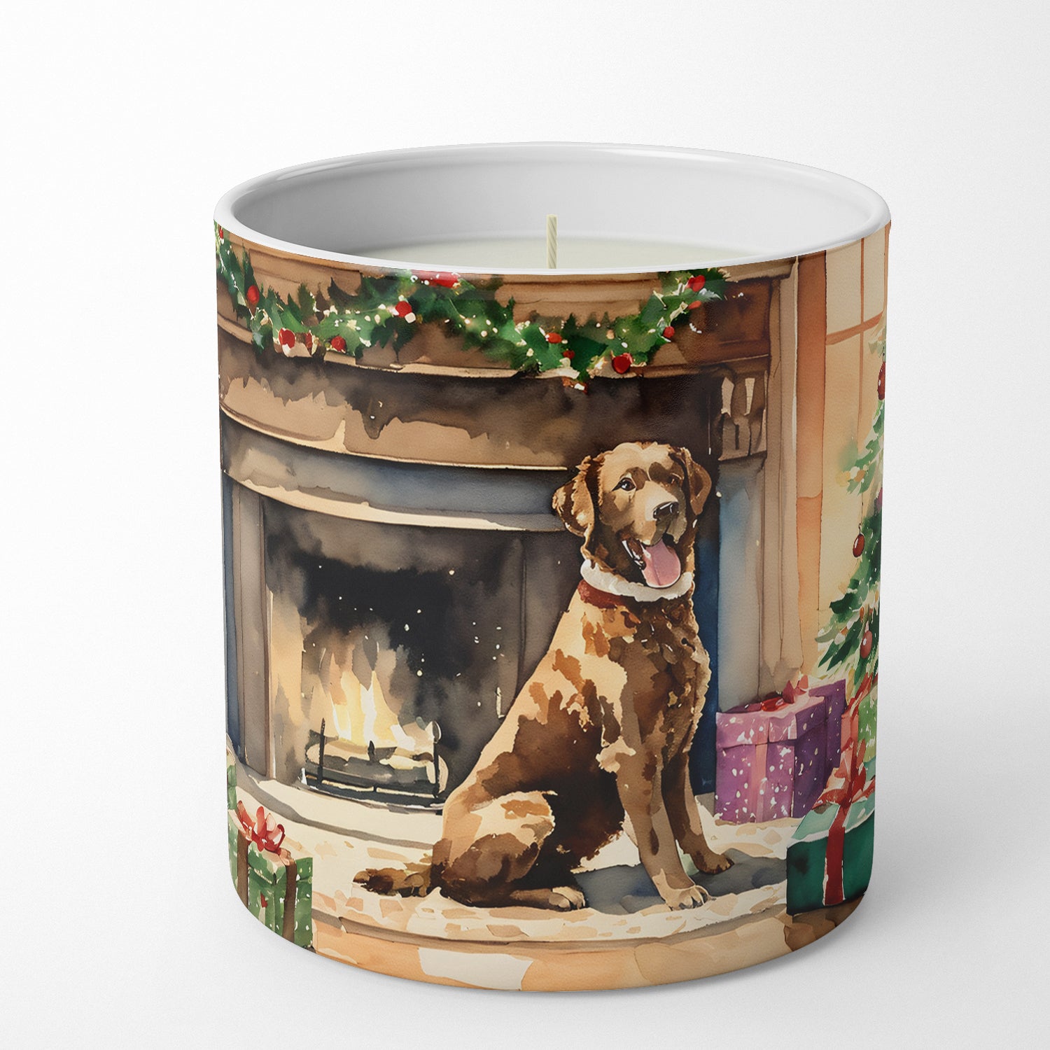 Buy this Chesapeake Bay Retriever Cozy Christmas Decorative Soy Candle