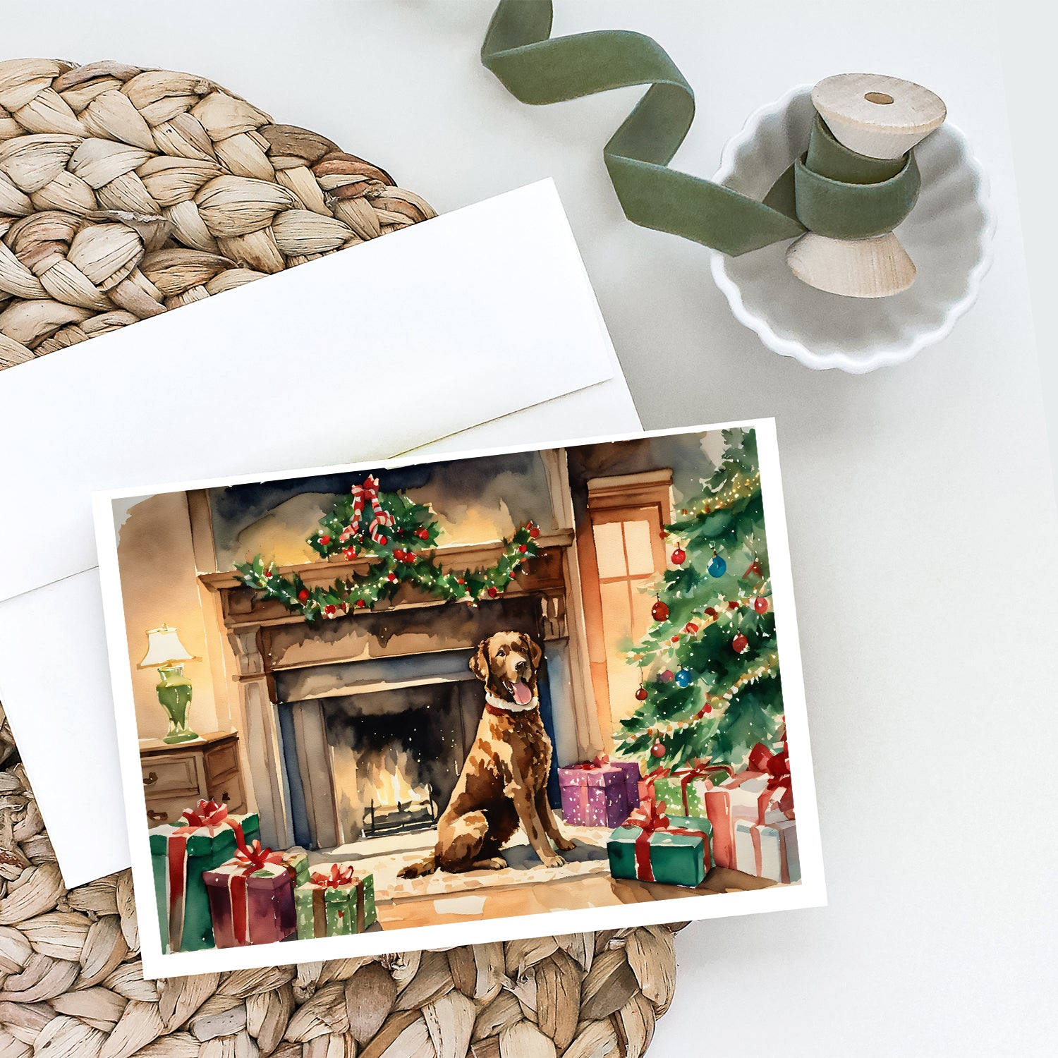 Buy this Chesapeake Bay Retriever Cozy Christmas Greeting Cards Pack of 8