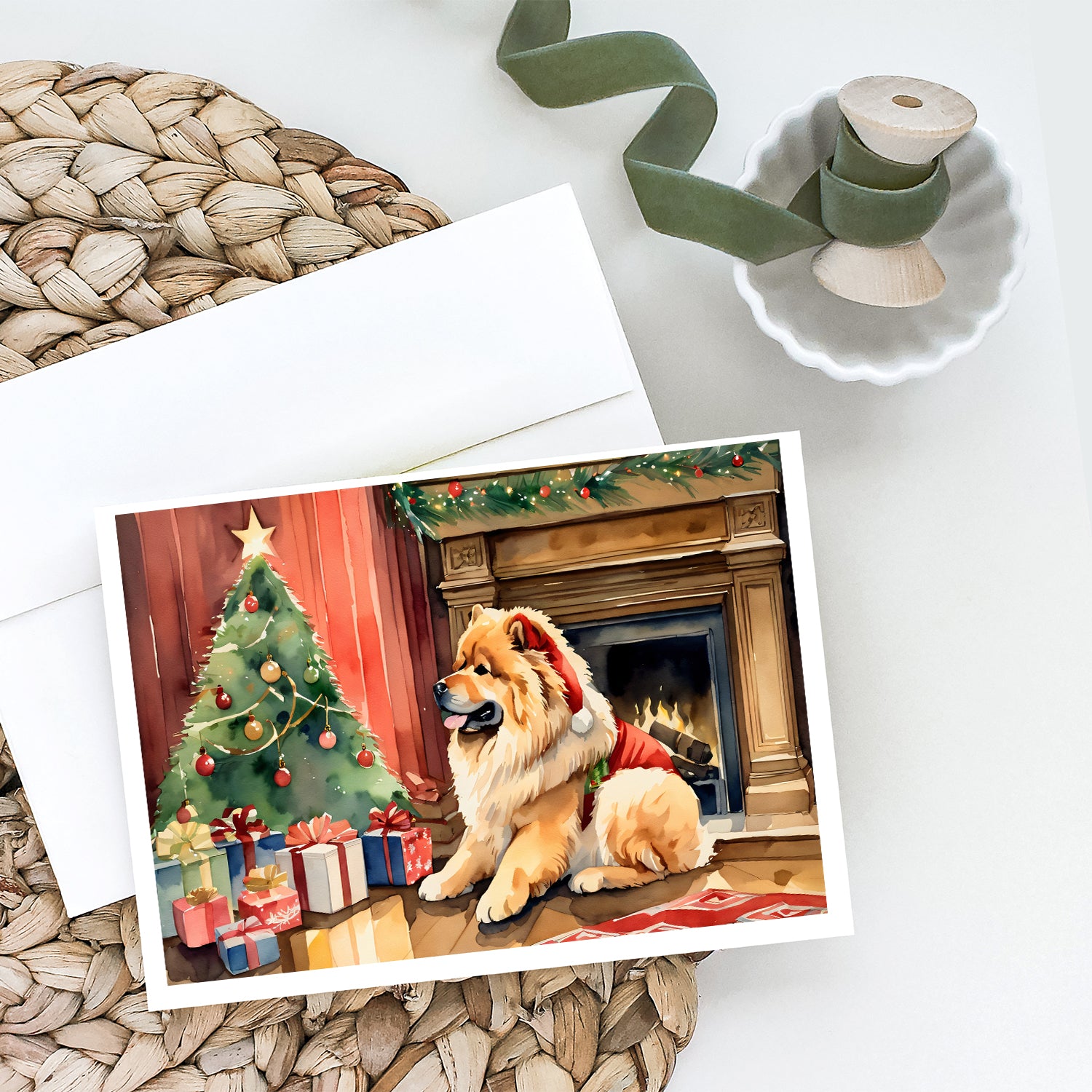 Buy this Chow Chow Cozy Christmas Greeting Cards Pack of 8