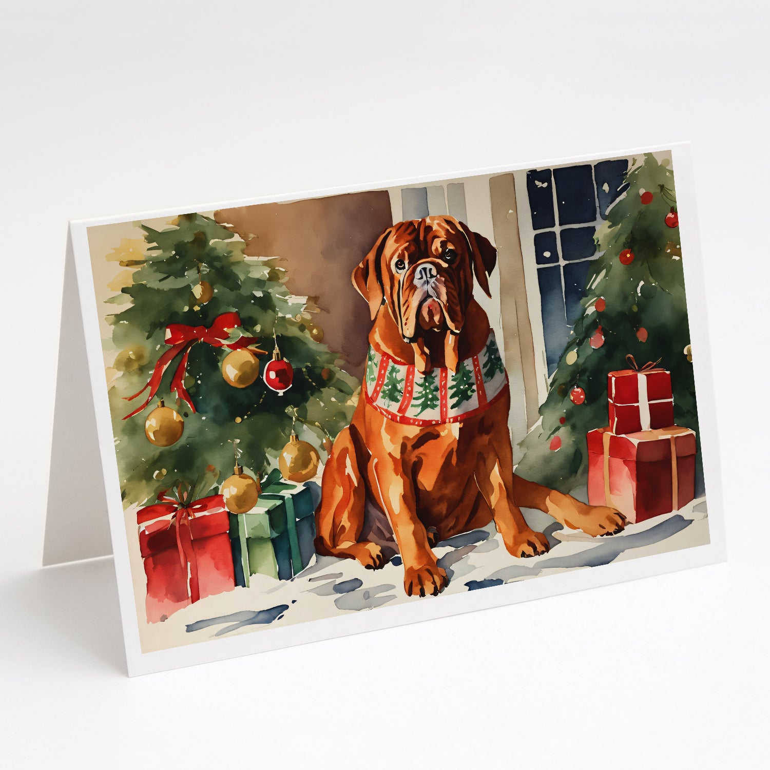 Buy this Dogue de Bordeaux Cozy Christmas Greeting Cards Pack of 8