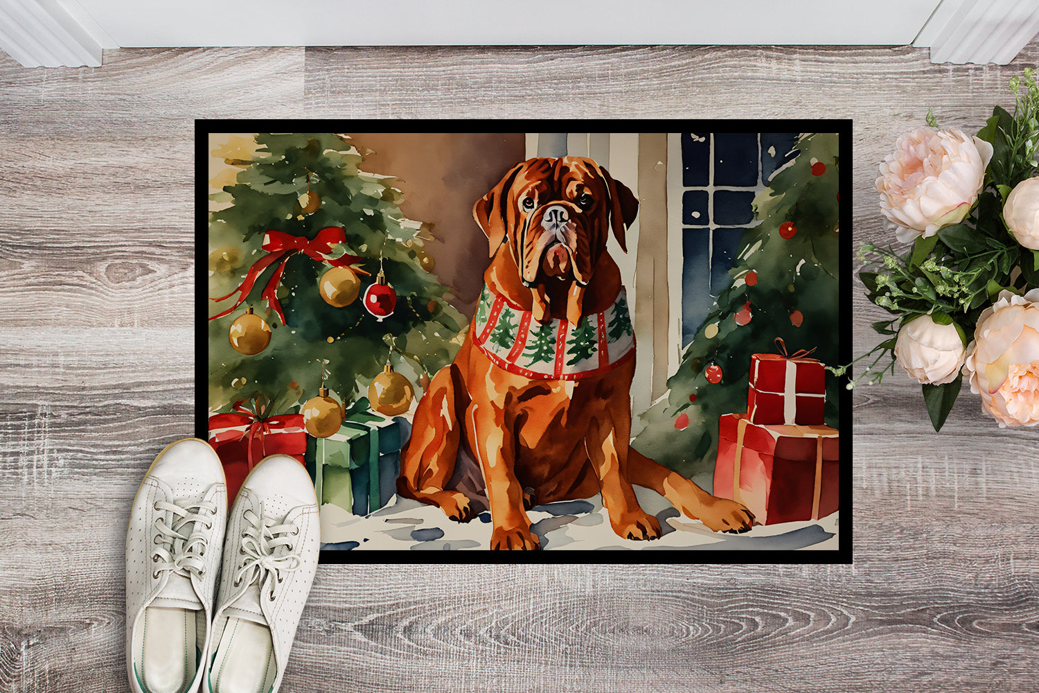 Buy this Dogue de Bordeaux Cozy Christmas Doormat