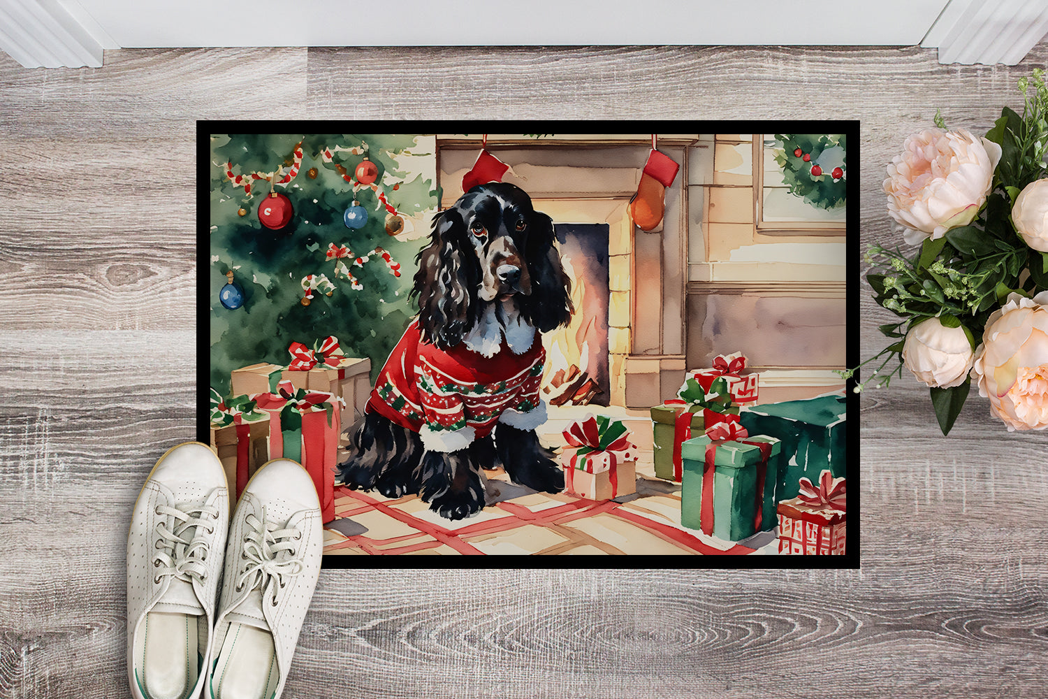 Buy this English Cocker Spaniel Cozy Christmas Doormat