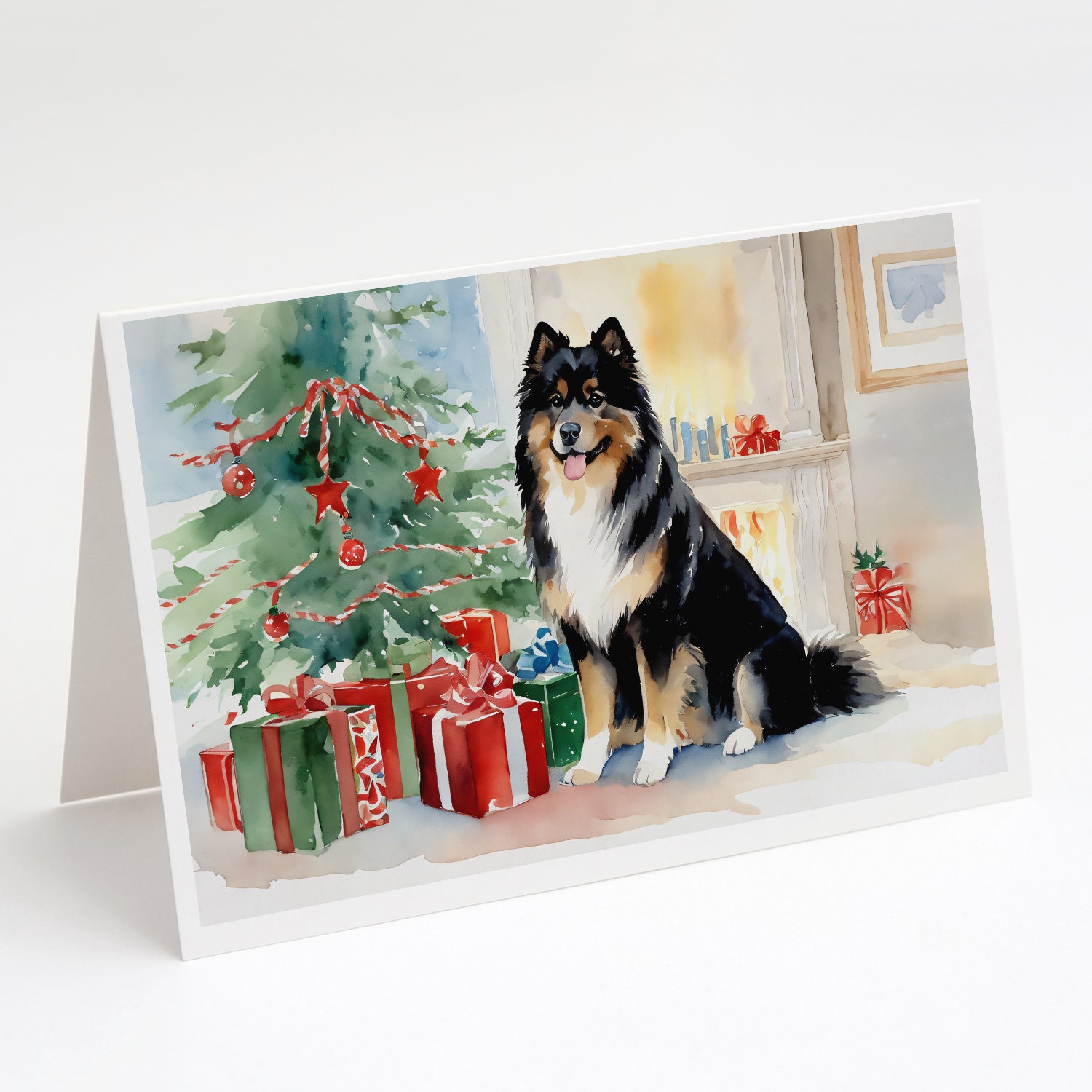 Buy this Finnish Lapphund Cozy Christmas Greeting Cards Pack of 8
