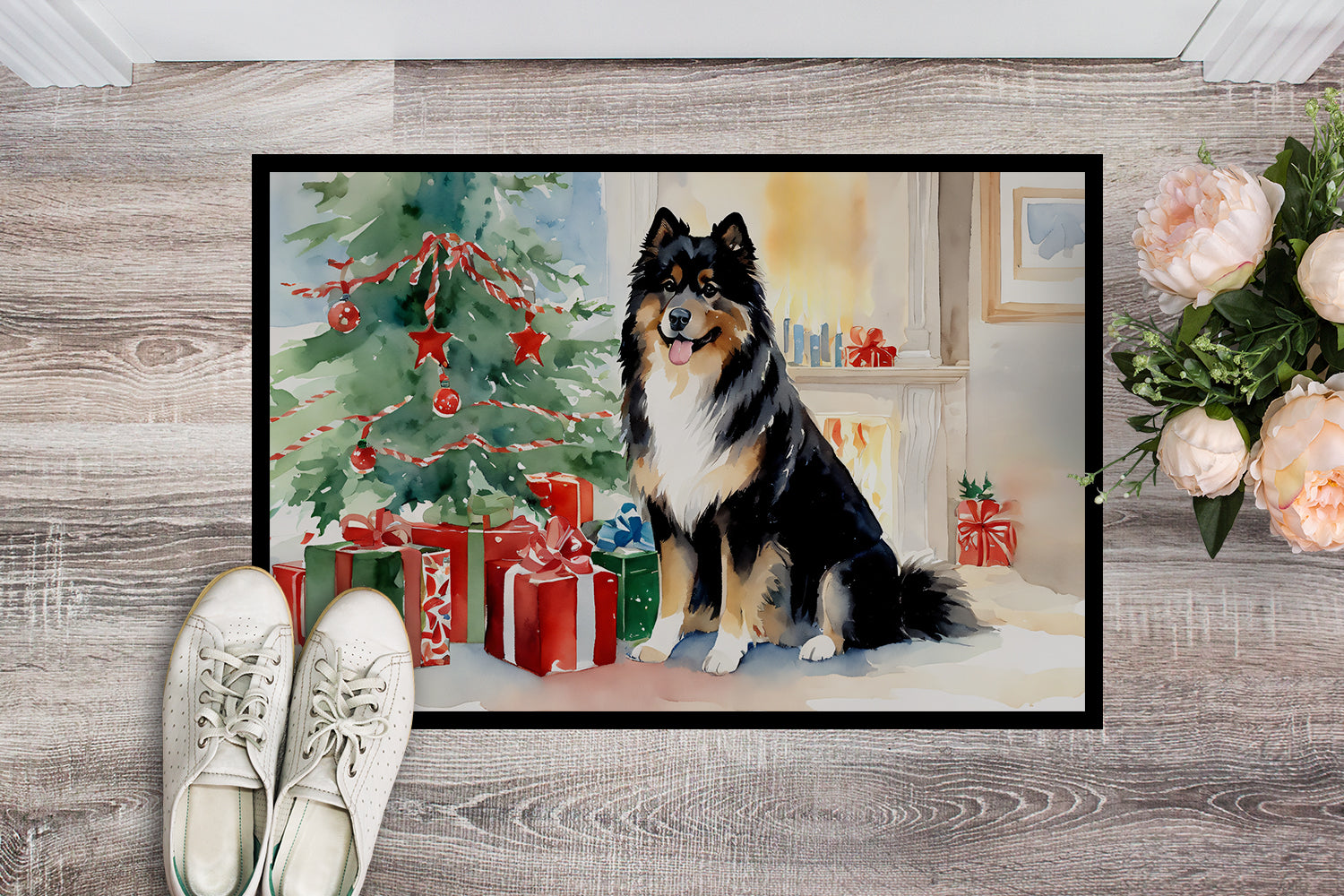 Finnish Lapphund Cozy Christmas Doormat