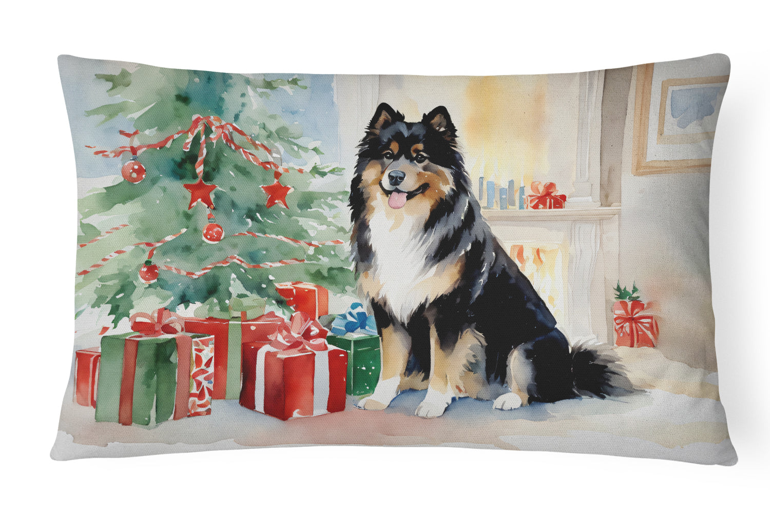 Buy this Finnish Lapphund Cozy Christmas Throw Pillow