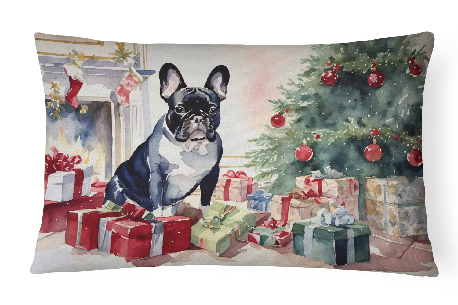 Buy this French Bulldog Cozy Christmas Throw Pillow