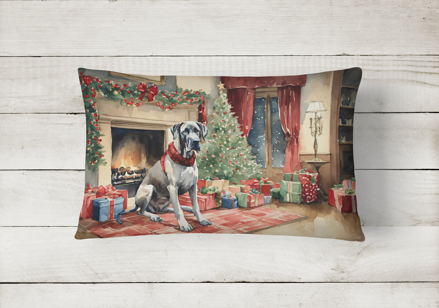 Buy this Great Dane Cozy Christmas Throw Pillow