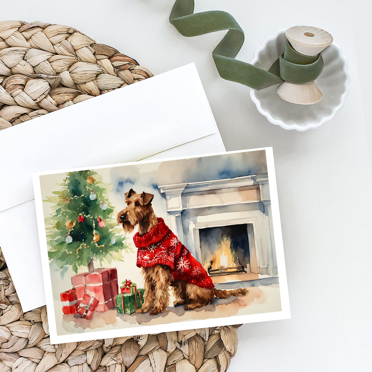 Buy this Irish Terrier Cozy Christmas Greeting Cards Pack of 8