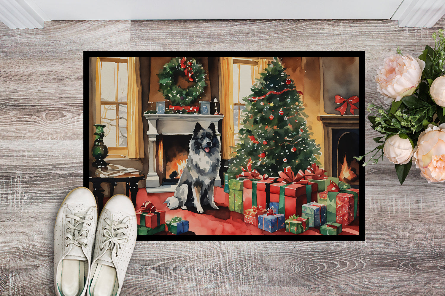 Buy this Keeshond Cozy Christmas Doormat