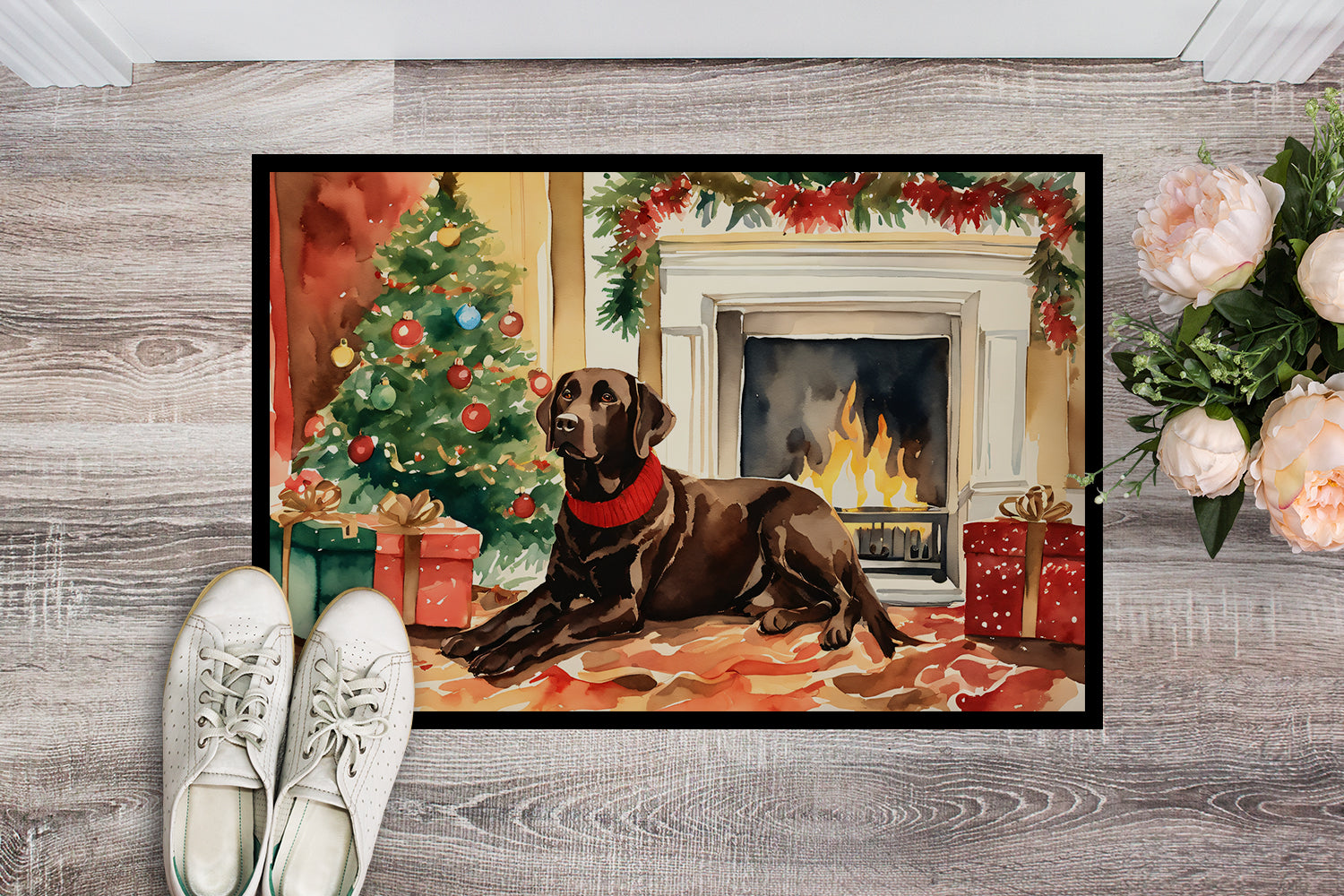 Buy this Labrador Retriever Cozy Christmas Doormat
