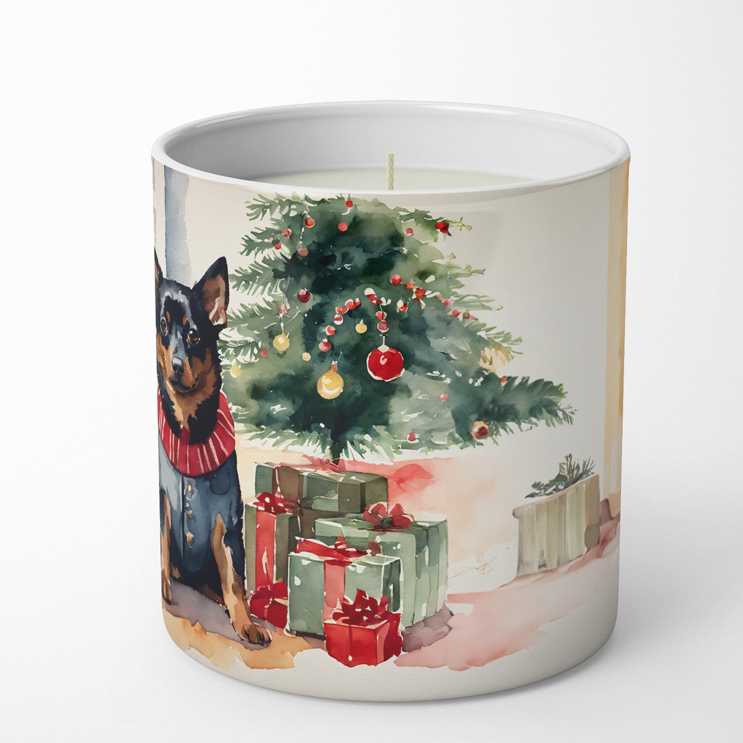 Lancashire Heeler Cozy Christmas Decorative Soy Candle