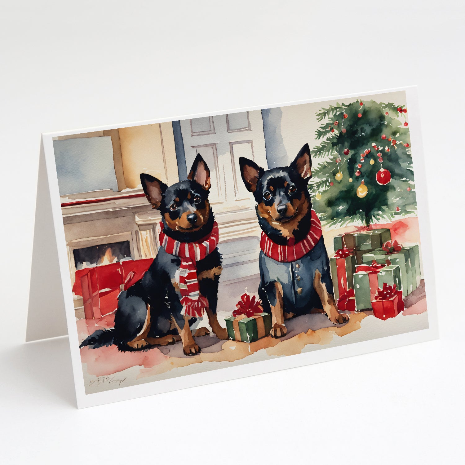 Buy this Lancashire Heeler Cozy Christmas Greeting Cards Pack of 8