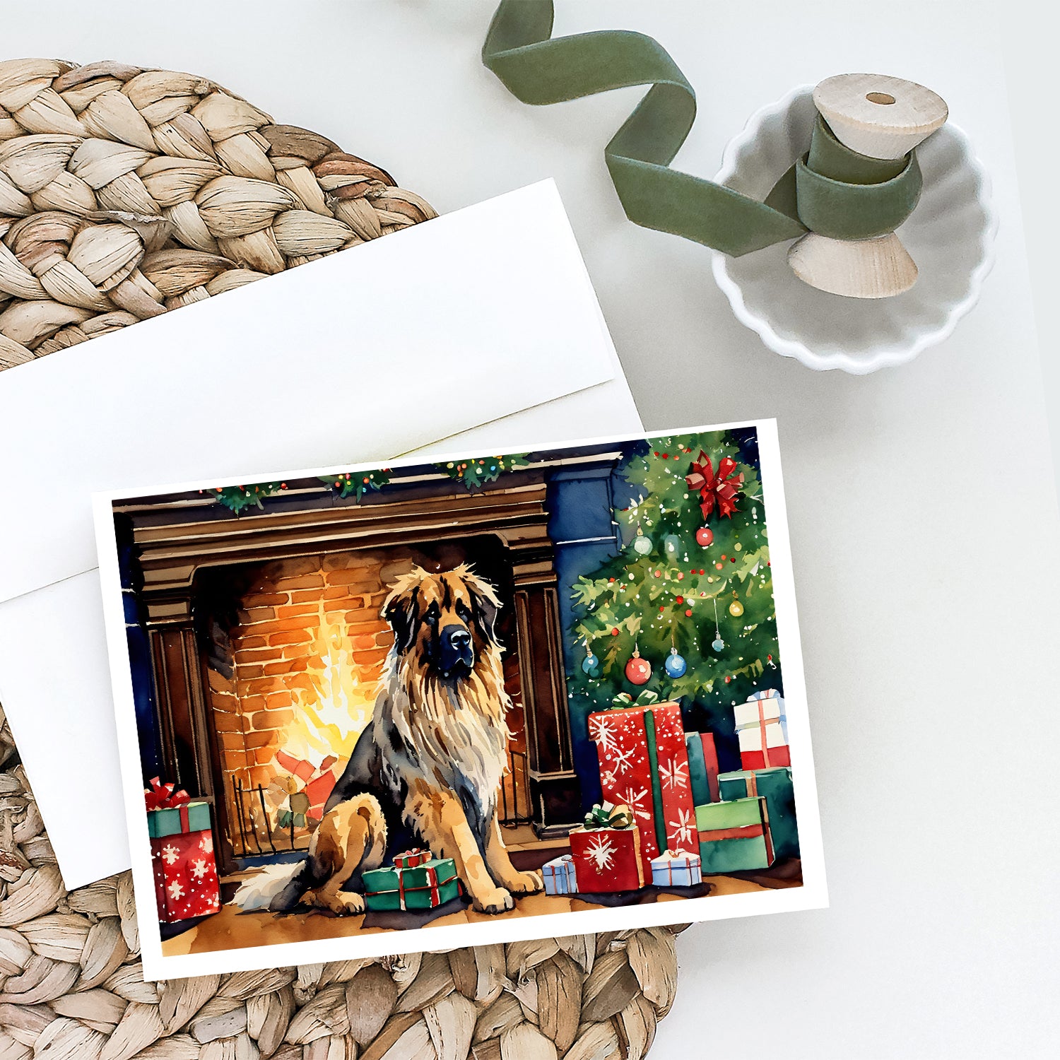 Buy this Leonberger Cozy Christmas Greeting Cards Pack of 8
