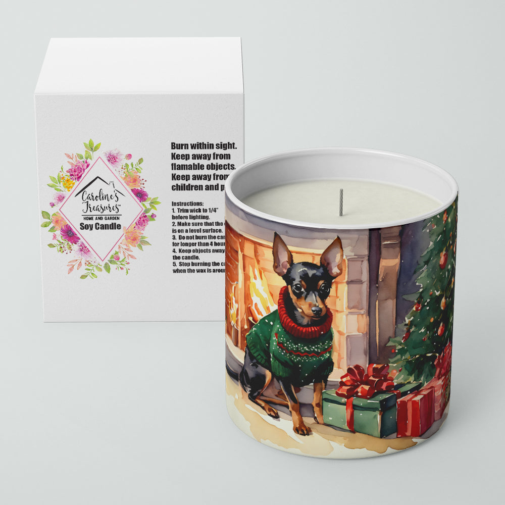 Buy this Miniature Pinscher Cozy Christmas Decorative Soy Candle