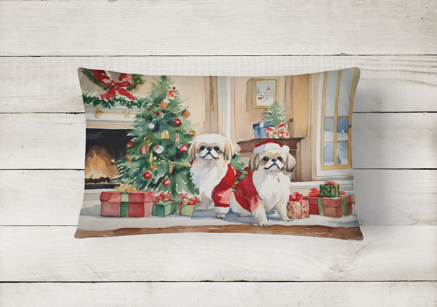 Buy this Pekingese Cozy Christmas Throw Pillow