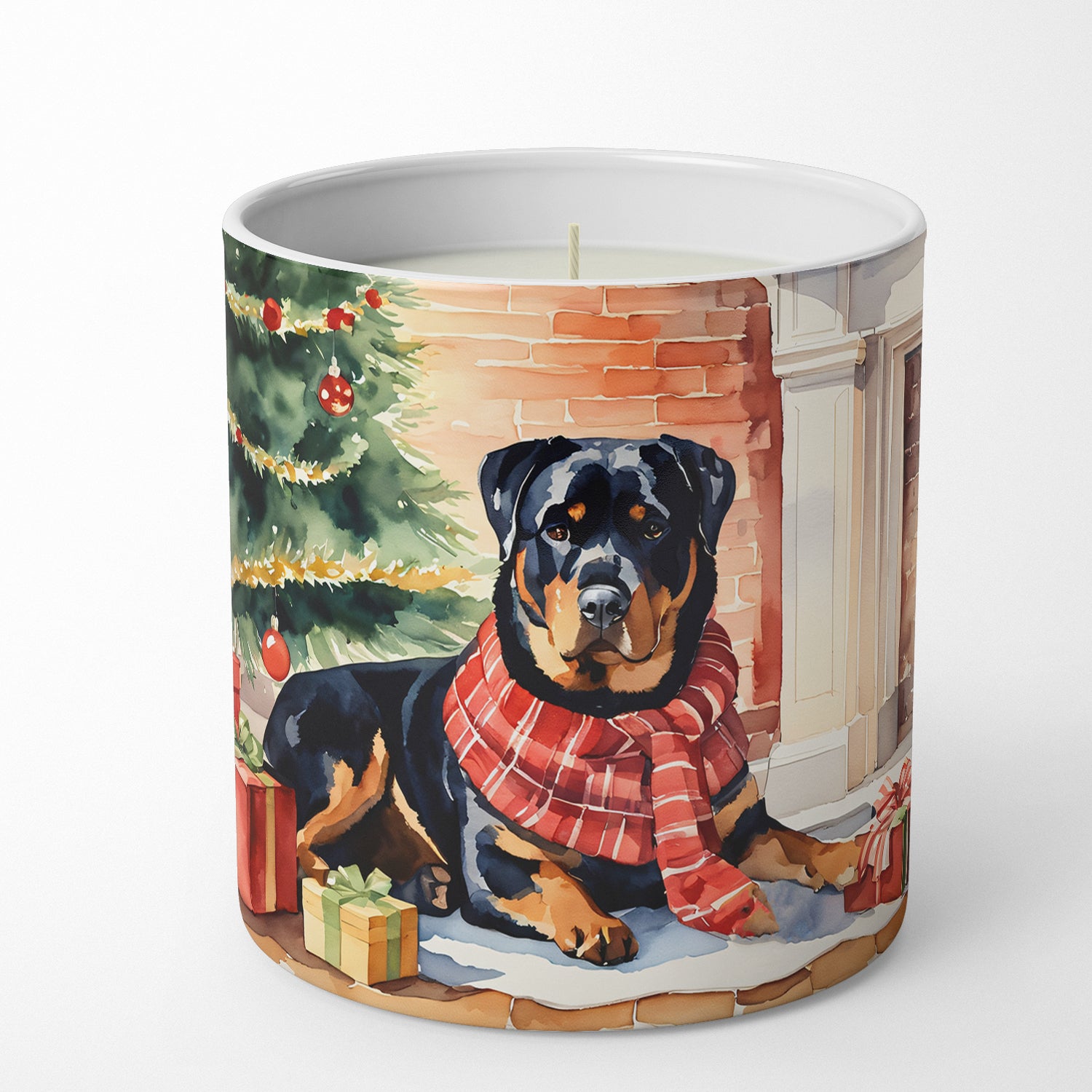 Buy this Rottweiler Cozy Christmas Decorative Soy Candle