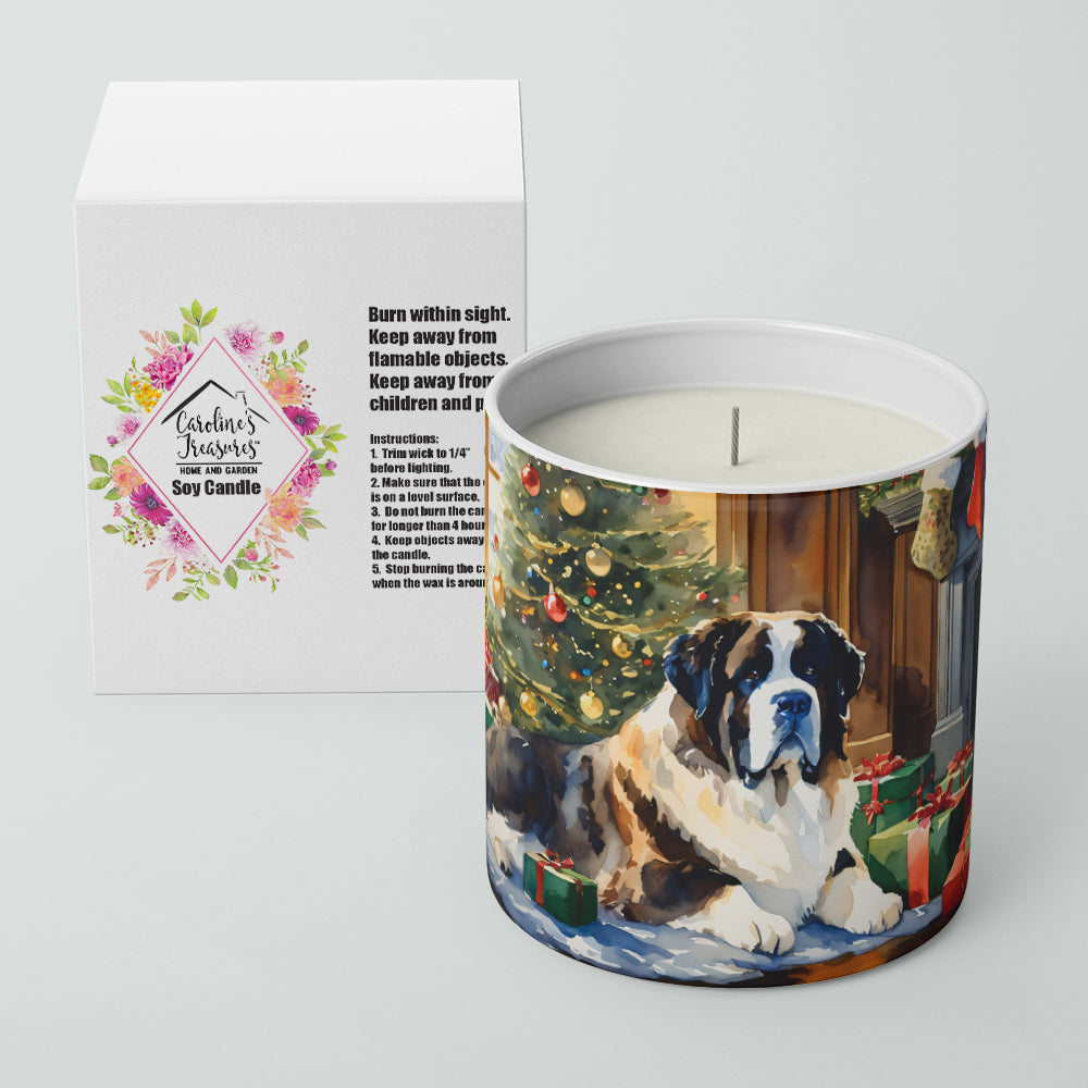 Buy this Saint Bernard Cozy Christmas Decorative Soy Candle